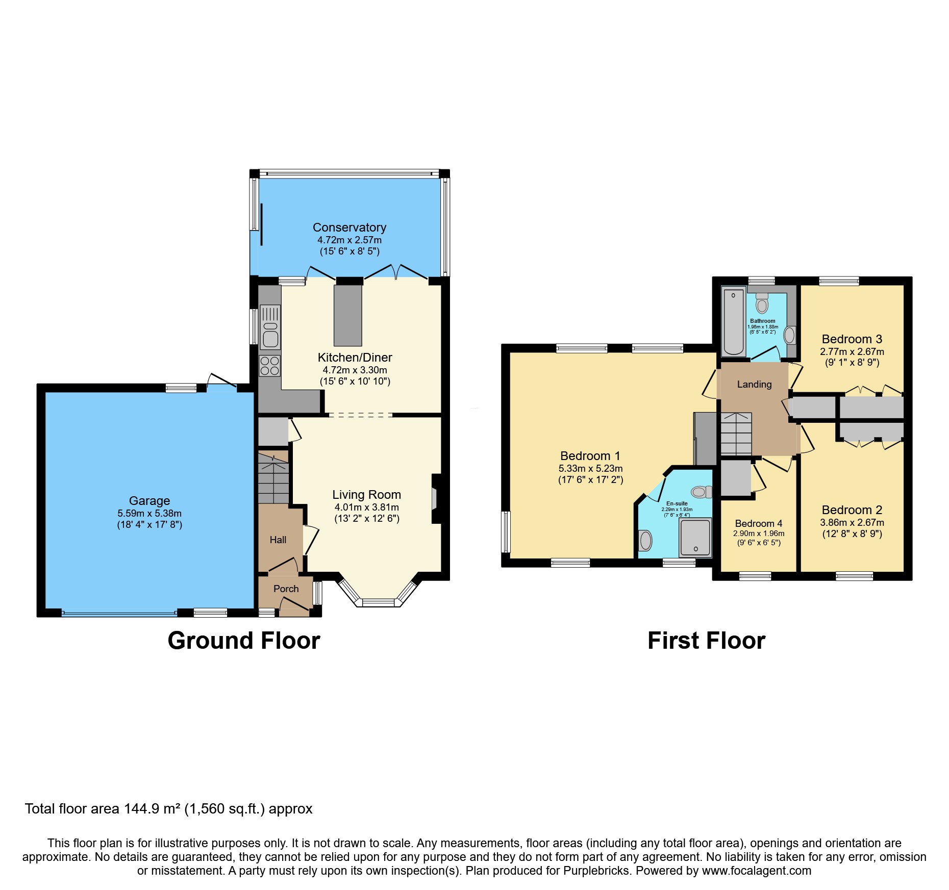 57, Primrose Way, Seaton floorplan