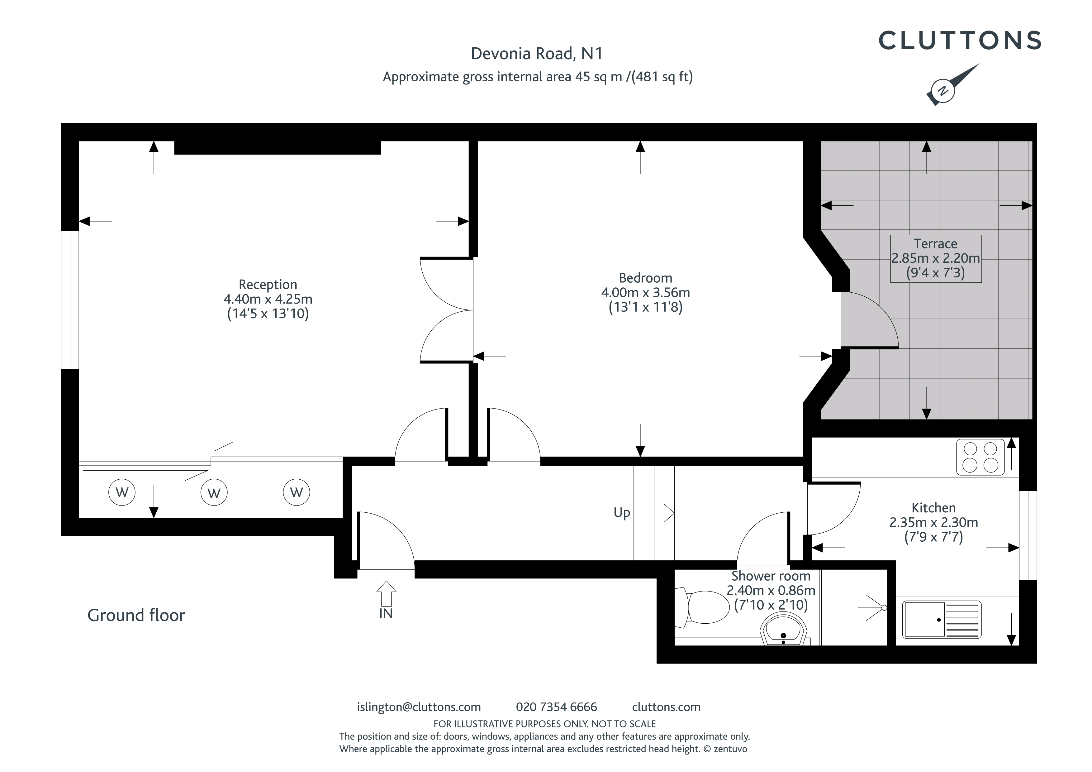 1 Bedrooms Flat to rent in Devonia Road, London N1
