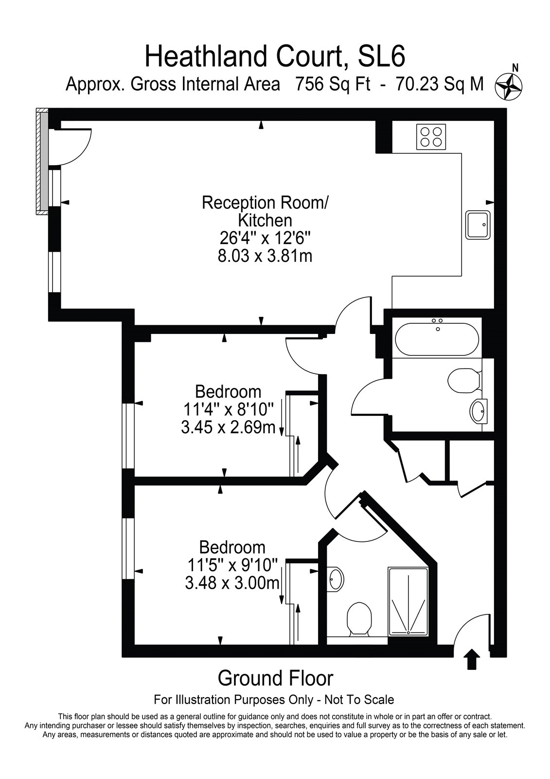 Flat 36,, Heathland Court, Maidenhead floorplan