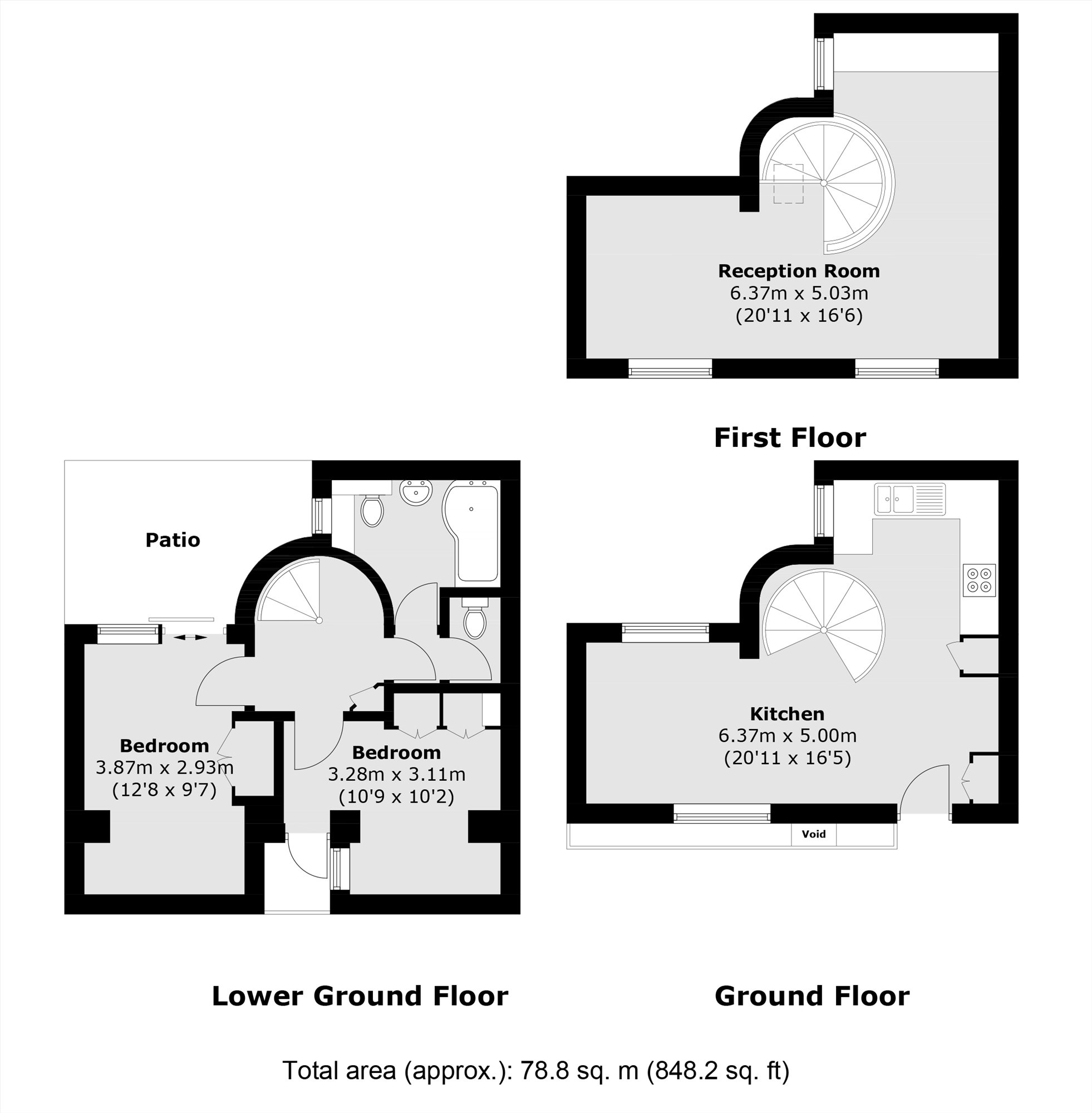 1A, West Warwick Place, London floorplan