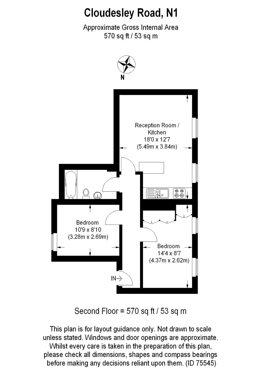 2 Bedrooms Flat to rent in Cloudesley Road, Islington, London N1