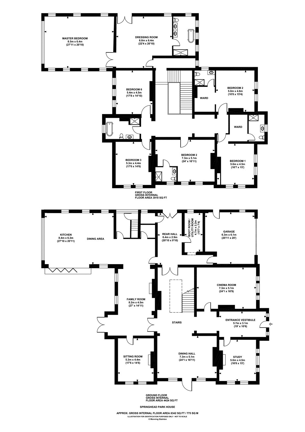 6 Bedrooms Detached house for sale in Springhead Park House, Park Lane, Rothwell, Leeds LS26