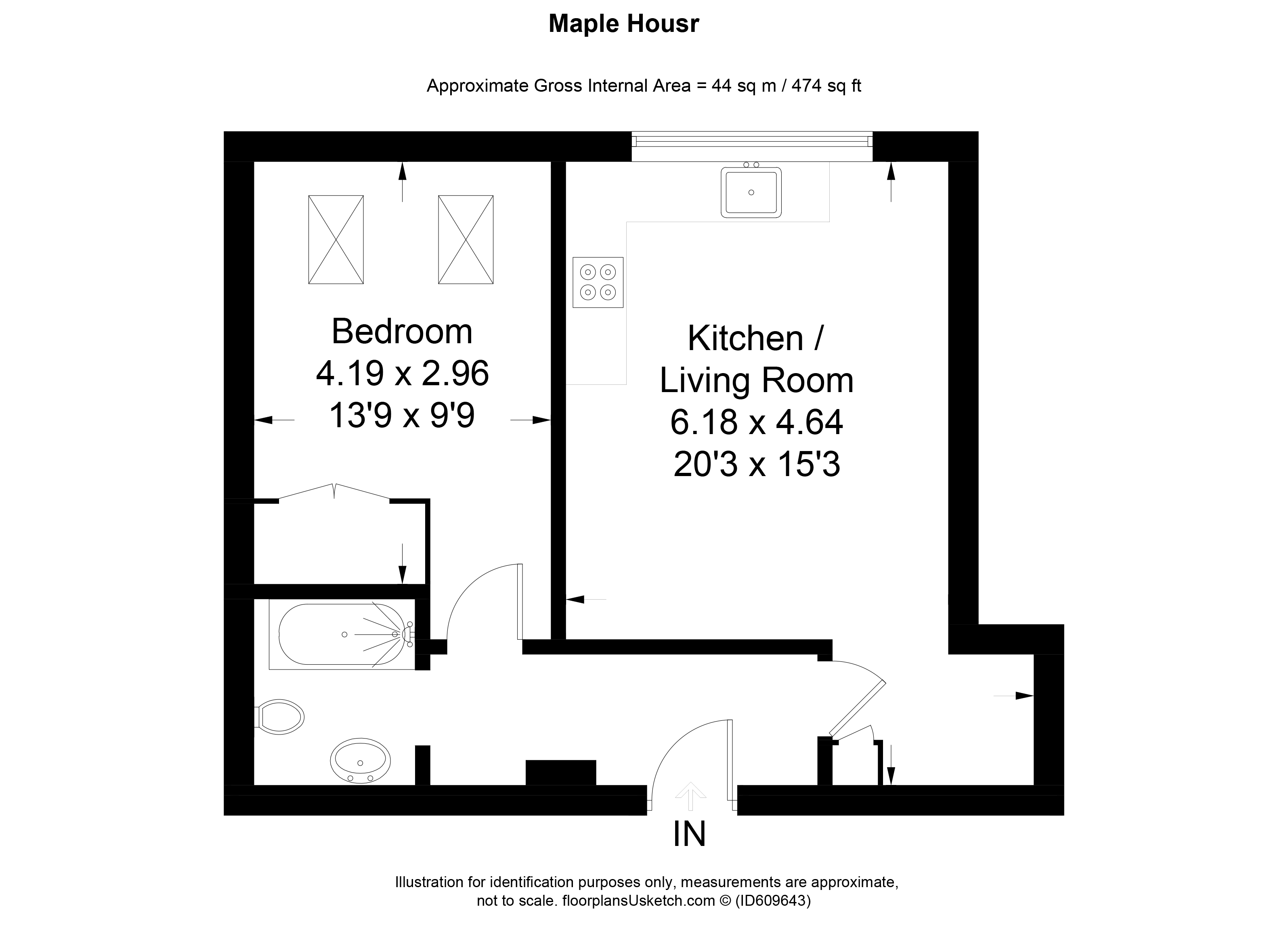 High Street, Witney, Oxfordshire OX28, 1 bedroom flat to rent