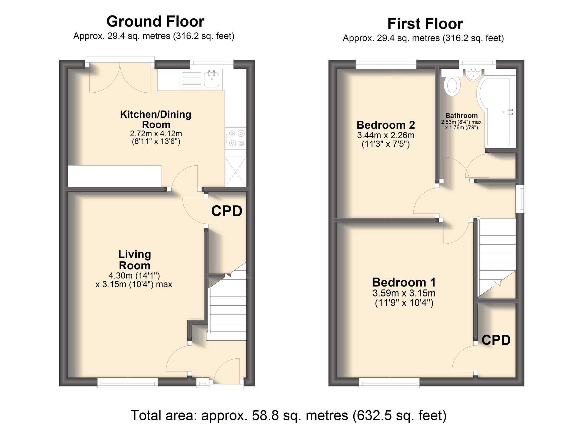 13 Rookery Close, Sheffield floorplan