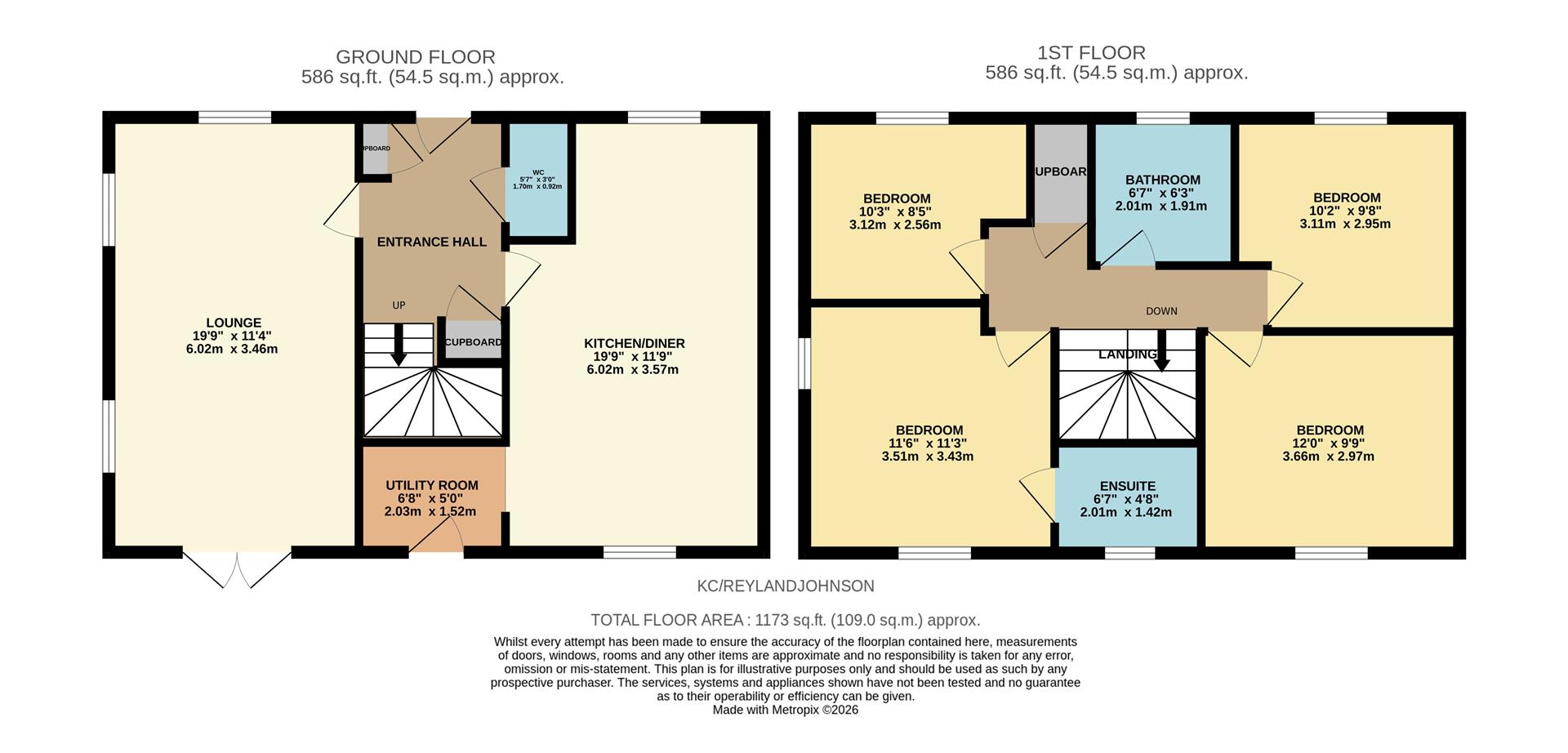 6, Kestrel Close, Old Harlow floorplan
