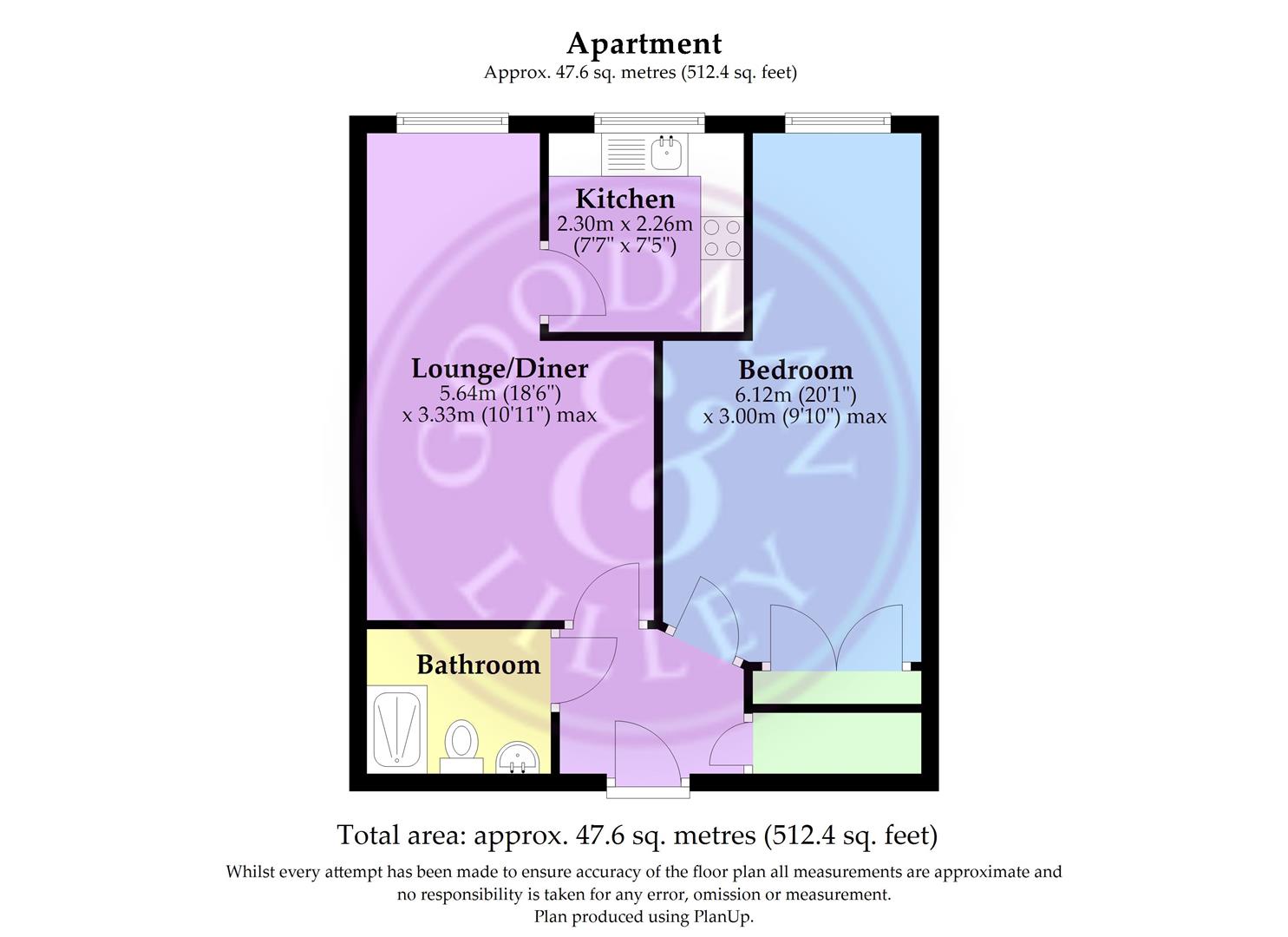 Flat 12, 177, Maple Grange, Henleaze Road, Bristol floorplan