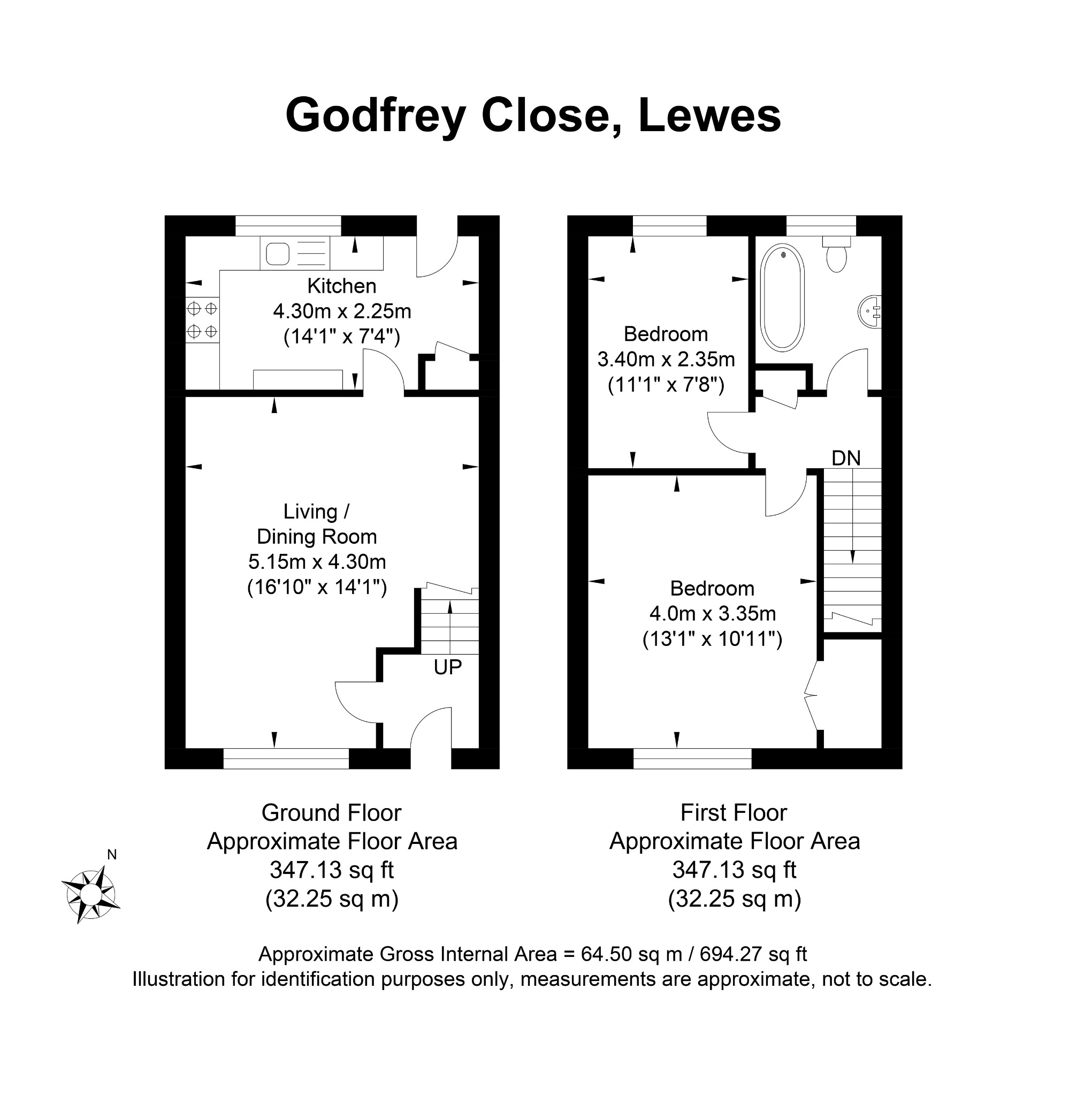 4 Godfrey Close, Lewes, East Sussex floorplan