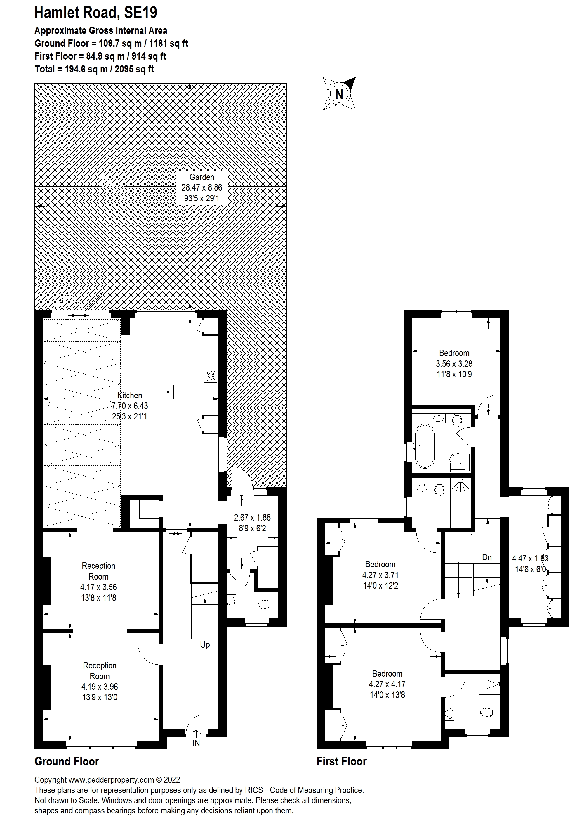 Hamlet Road, Crystal Palace, London SE19, 4 bedroom semidetached house