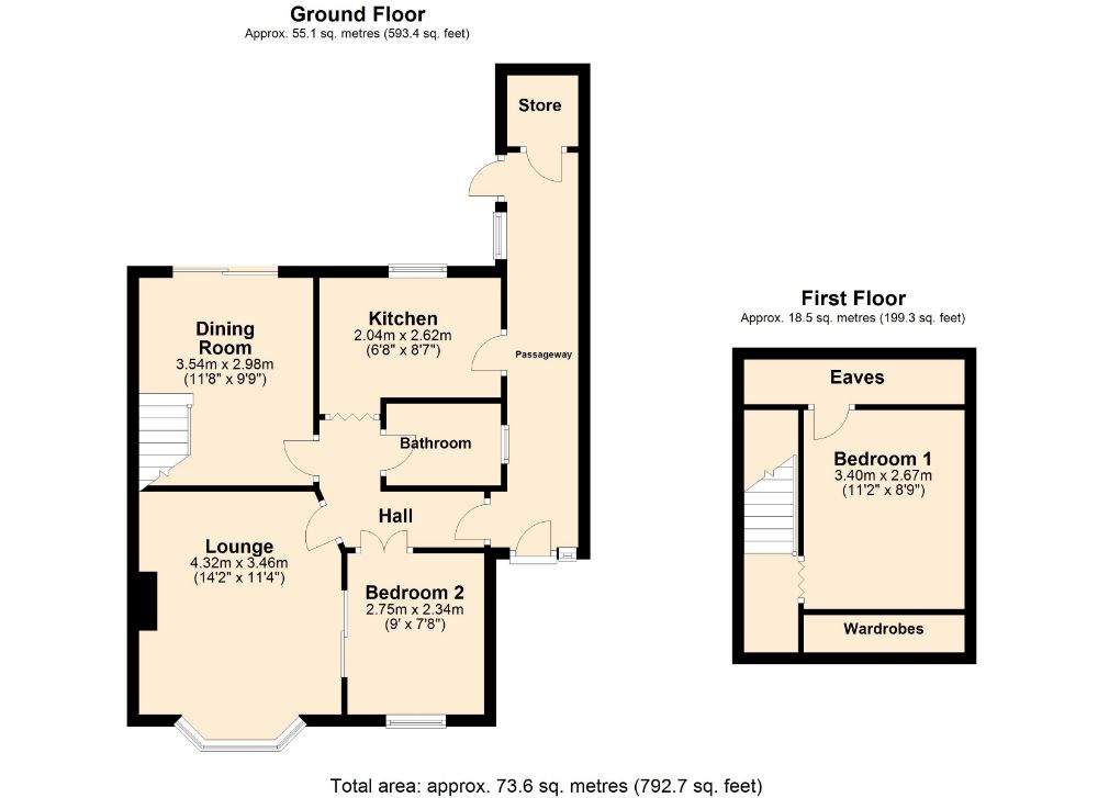 2 Bedrooms Semi-detached house for sale in Fuller Road, Moulton, Northampton NN3