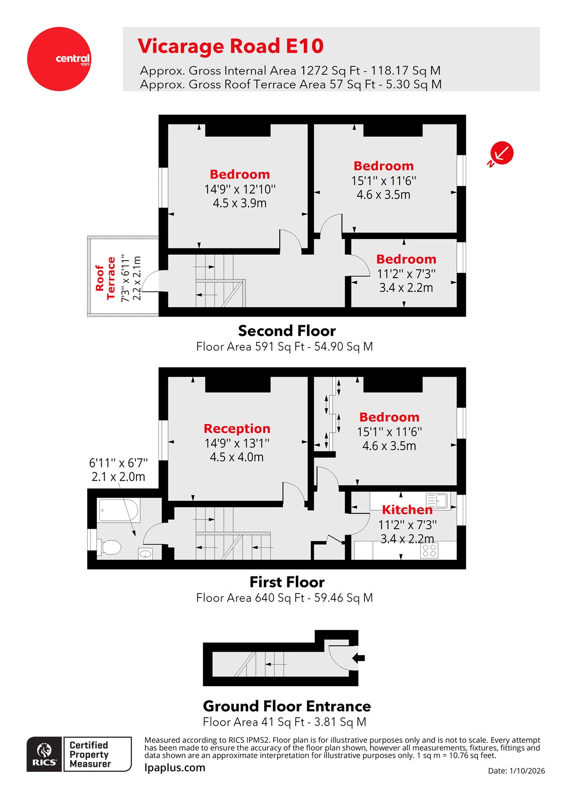 11c, Vicarage Road, London floorplan