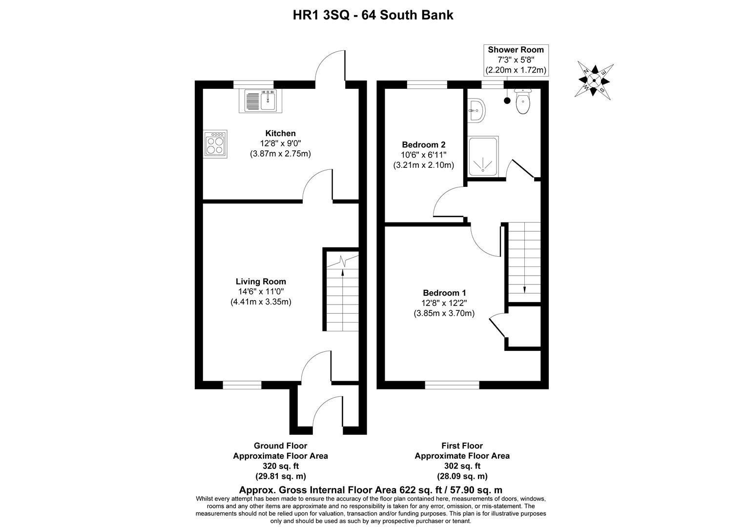 64, South Bank, Hereford floorplan