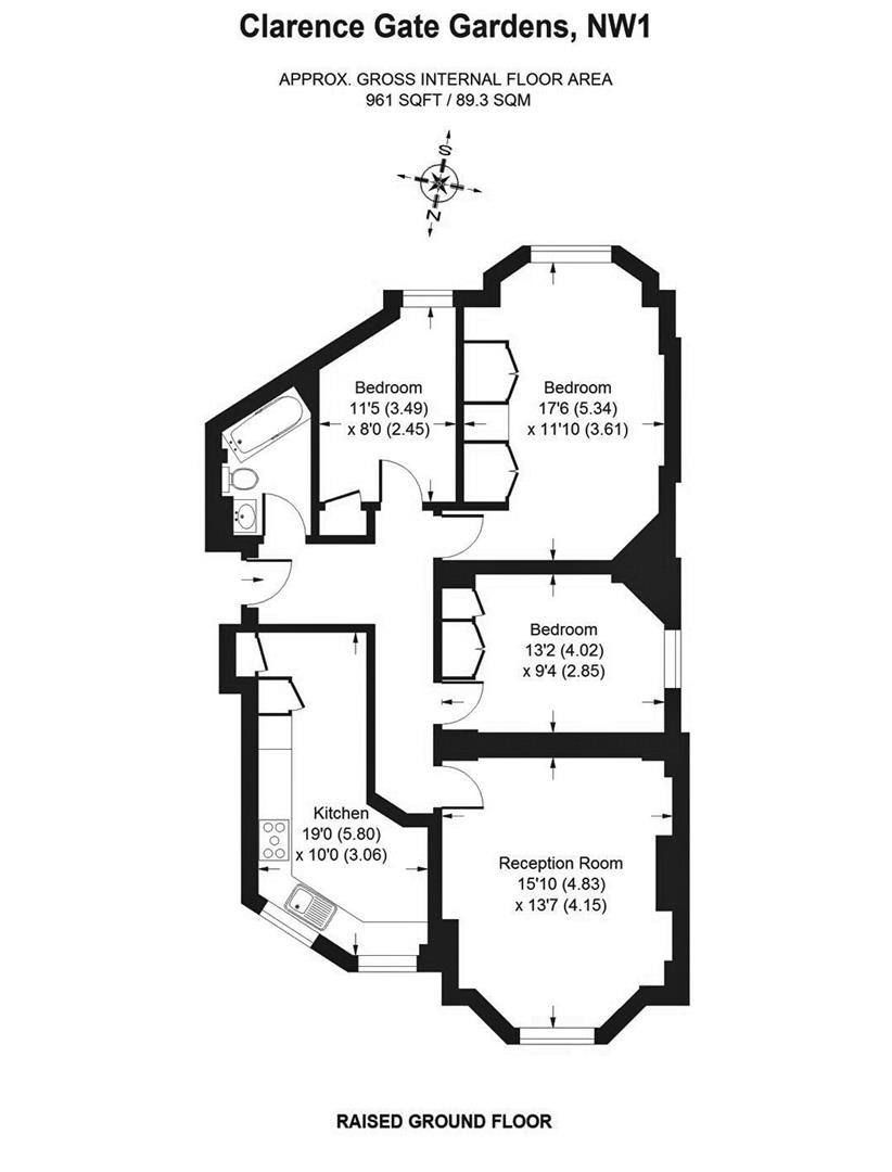 3 Bedrooms Flat to rent in Clarence Gate Gardens, Glentworth Street NW1