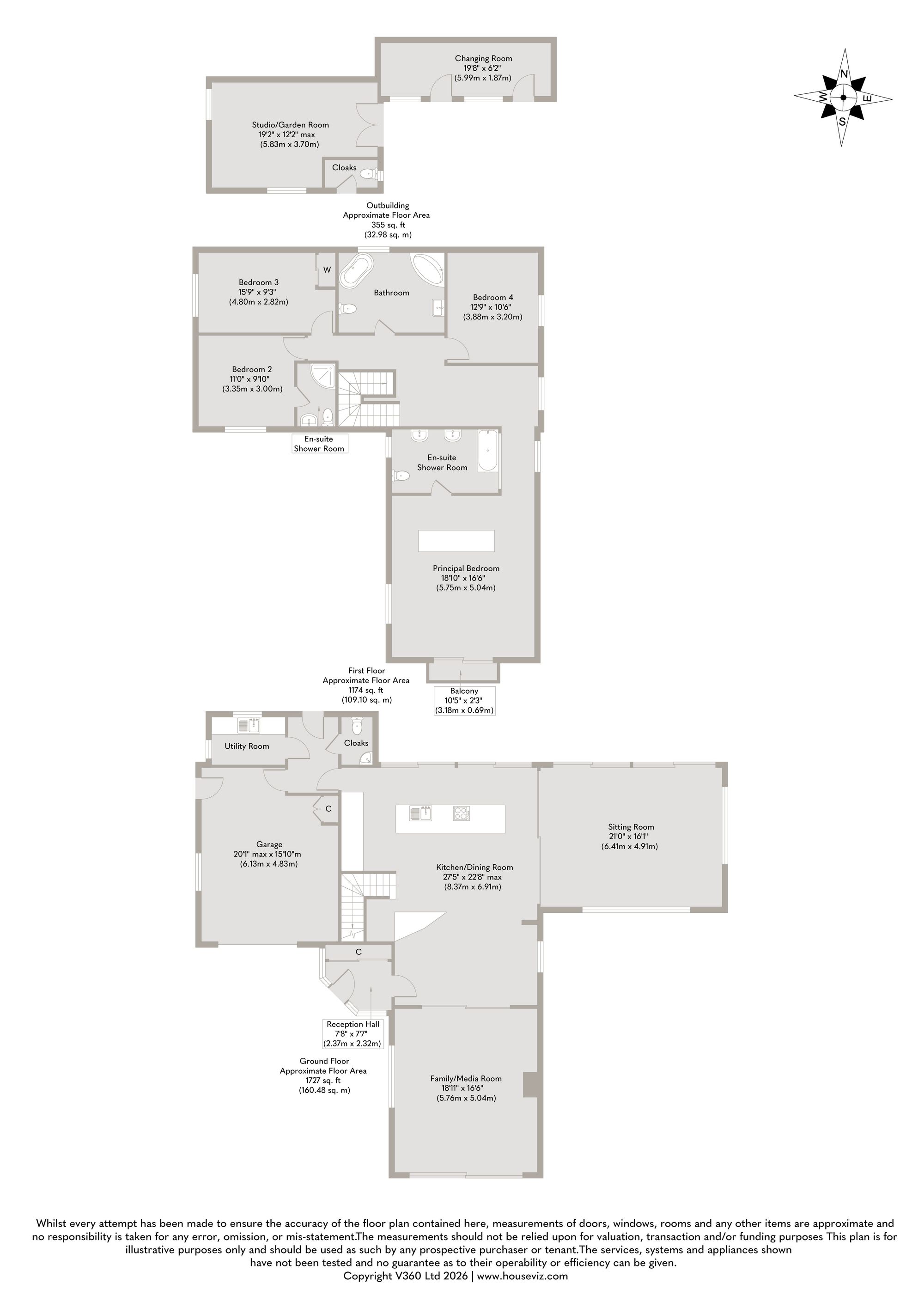 Three Gables Heath Way, Fakenham floorplan