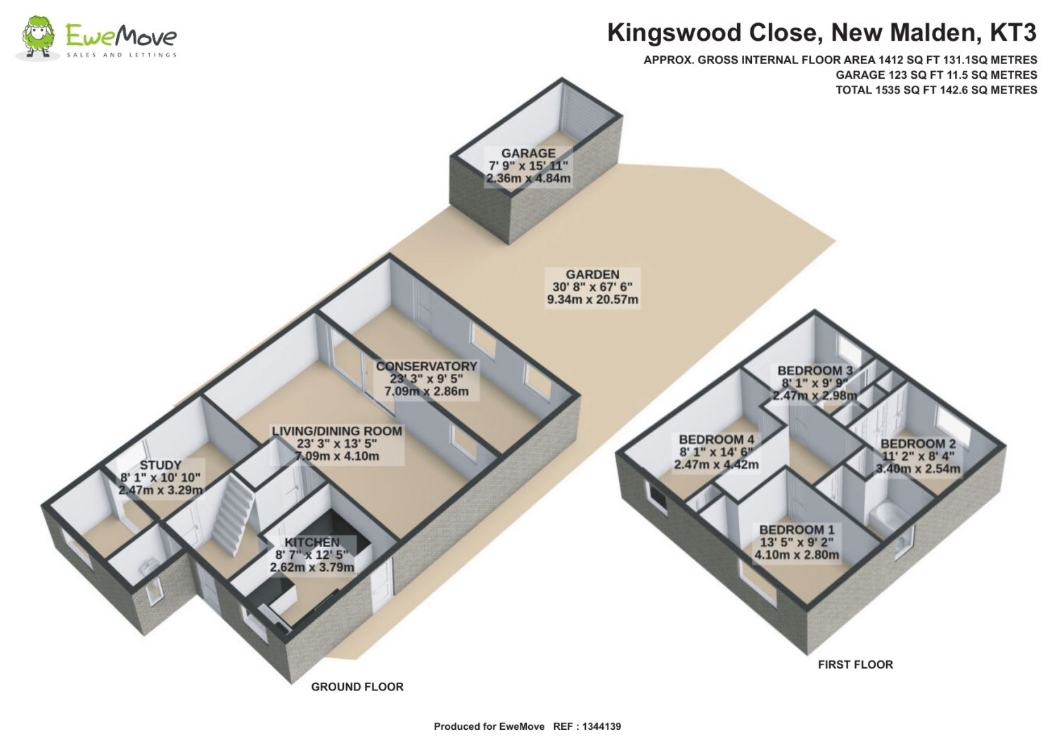 2, Kingswood Close, New Malden floorplan