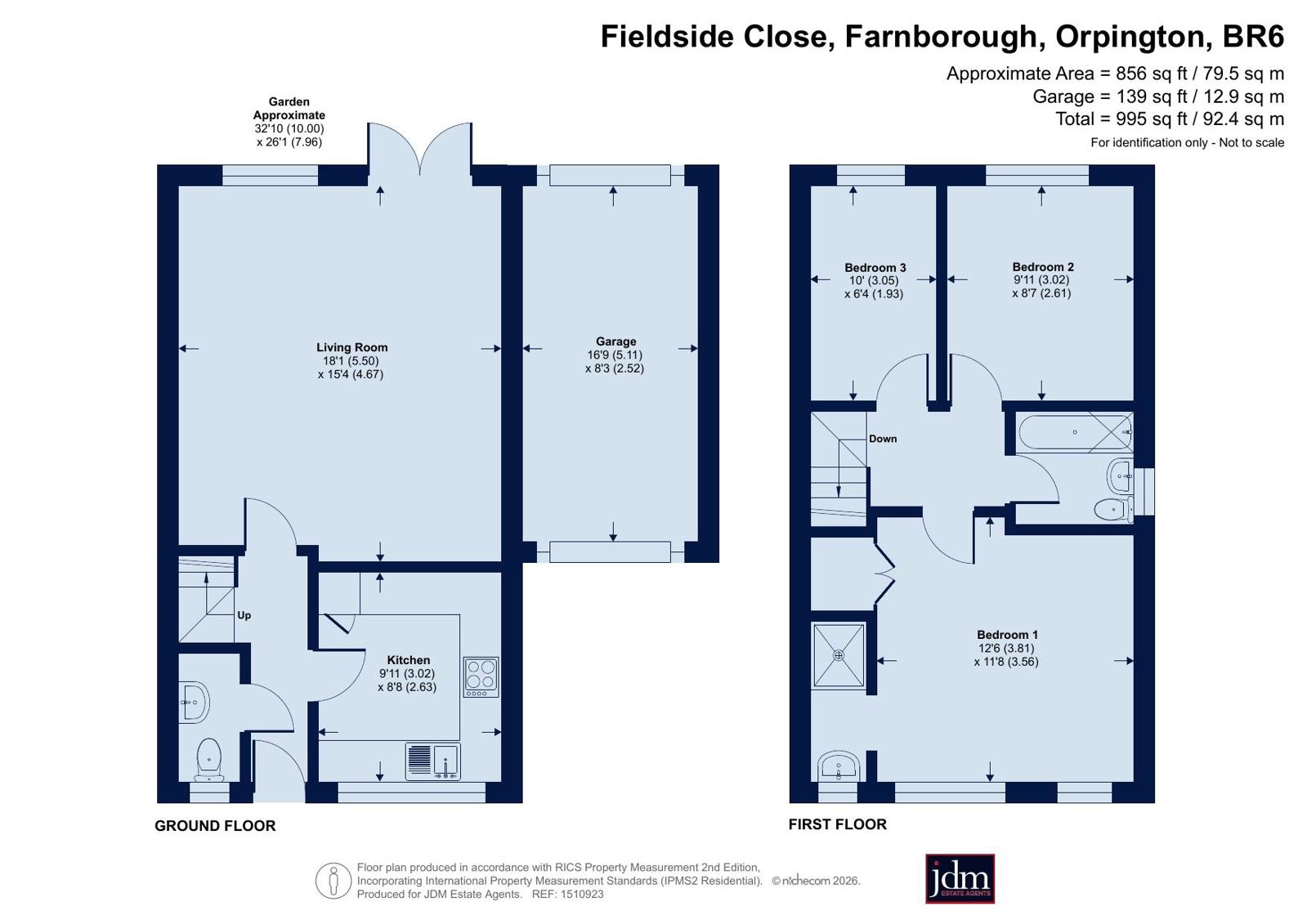 14, Fieldside Close, Orpington floorplan