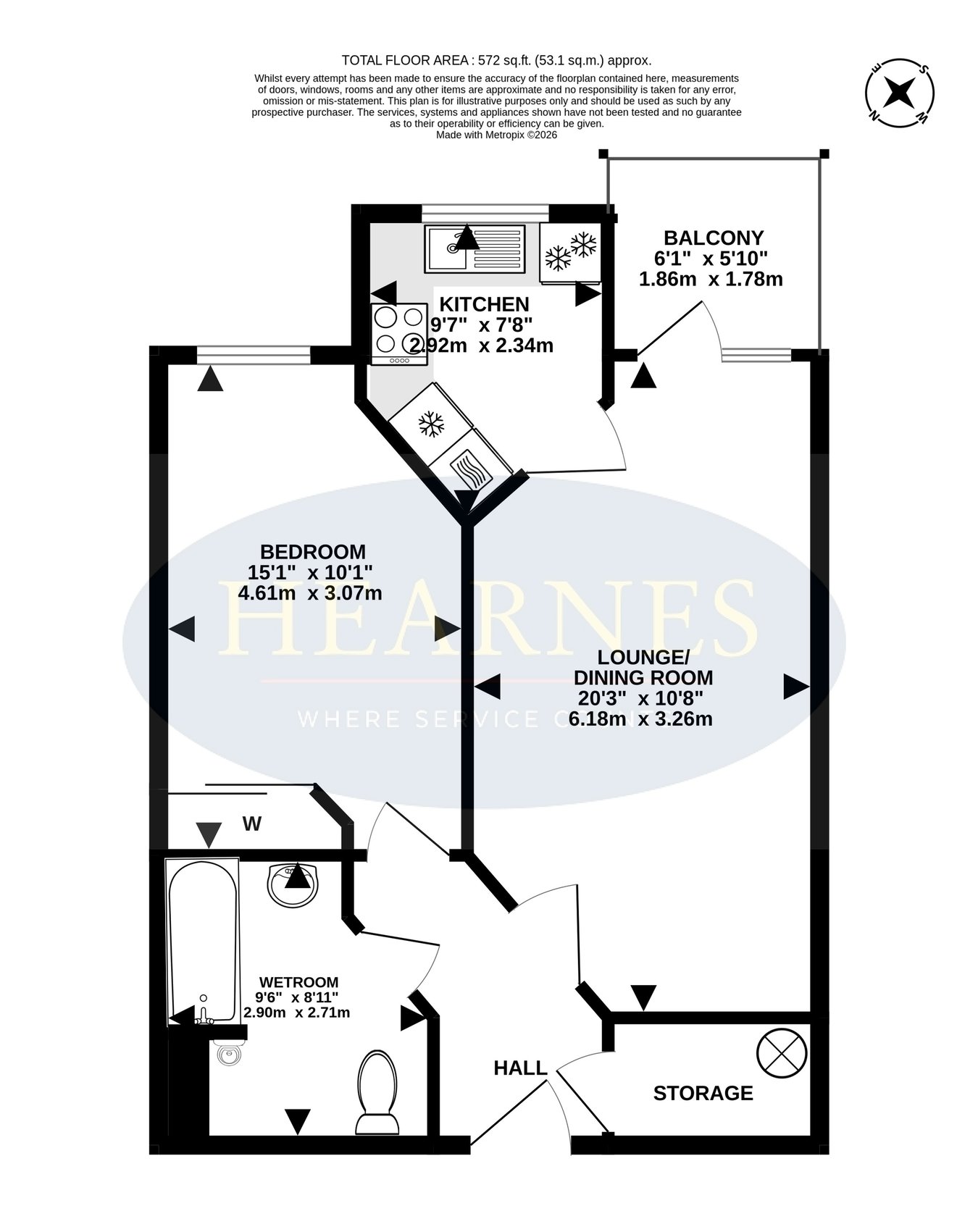 24, Cherrett Court, Ringwood Road, Ferndown floorplan