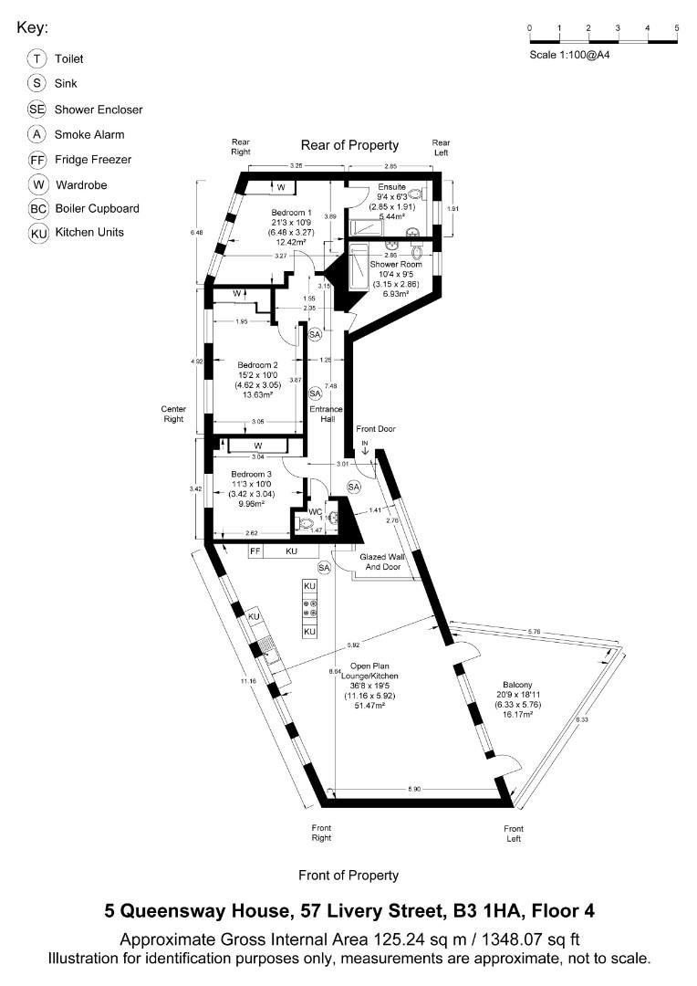 5, Queensway House, Birmingham floorplan