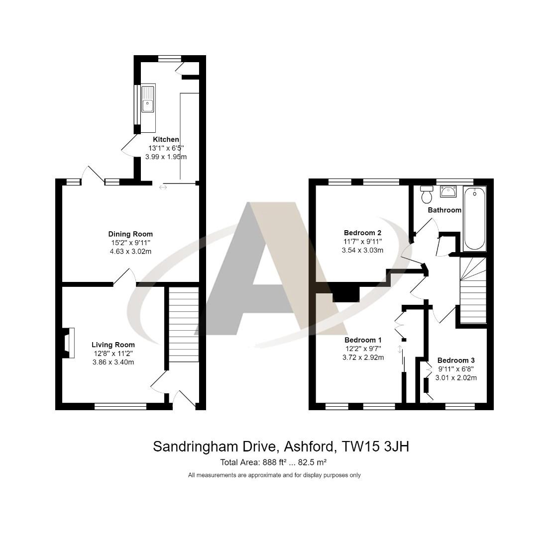 Sandringham Drive, Ashford TW15, 3 bedroom terraced house for sale