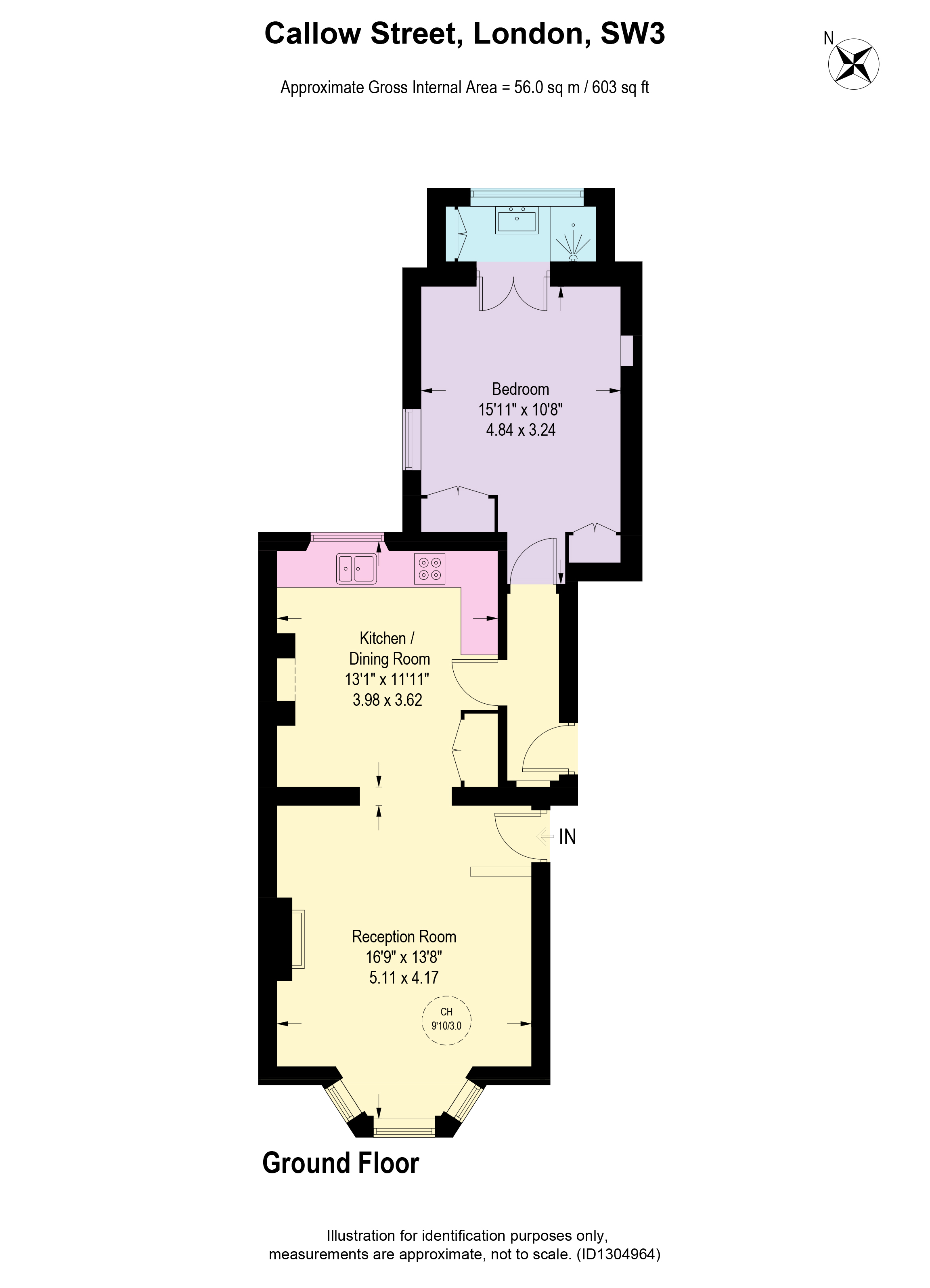 13, Callow Street, London floorplan