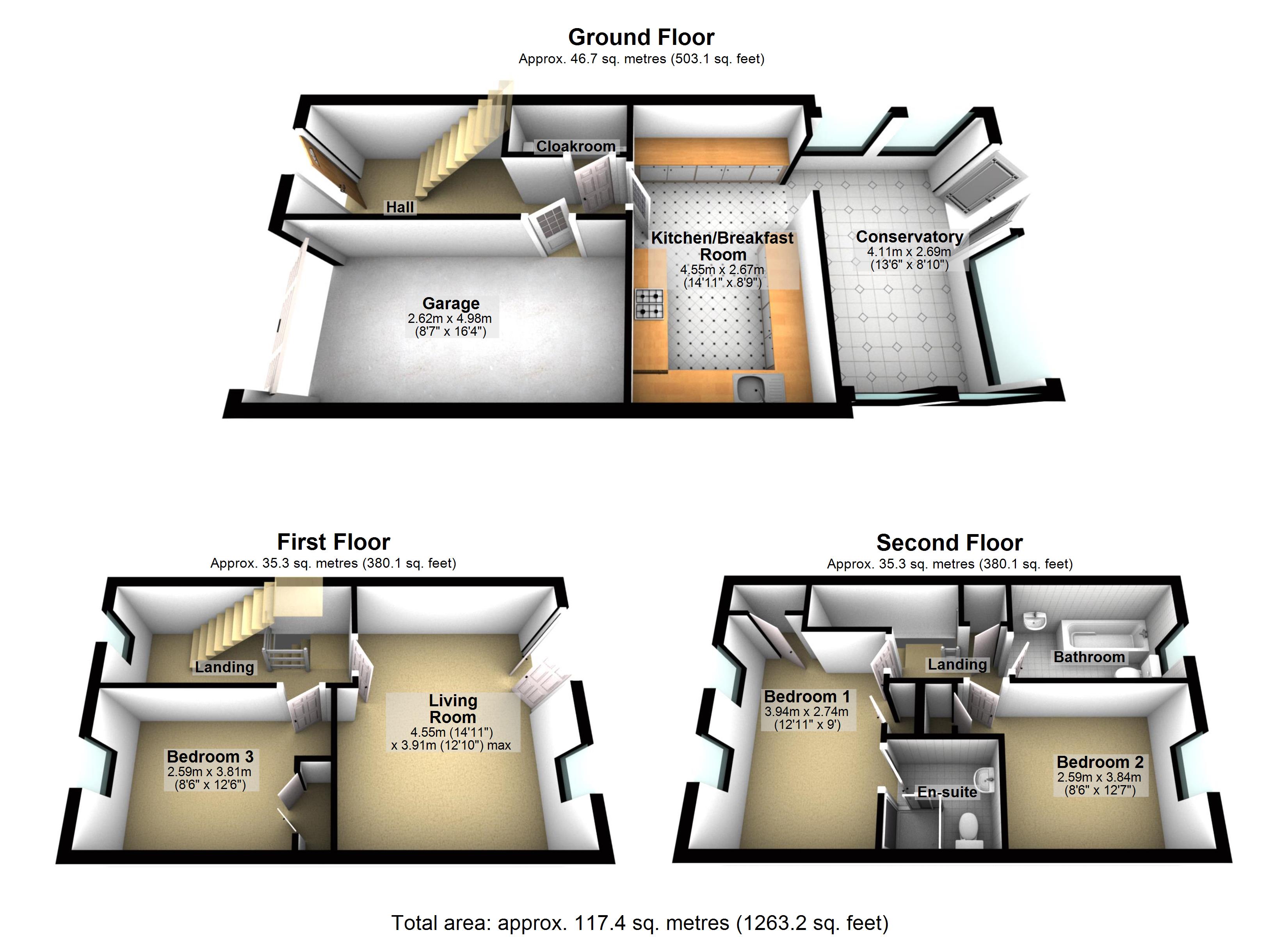 Lucerne Avenue, Bicester, Oxfordshire OX26, 3 bedroom terraced house