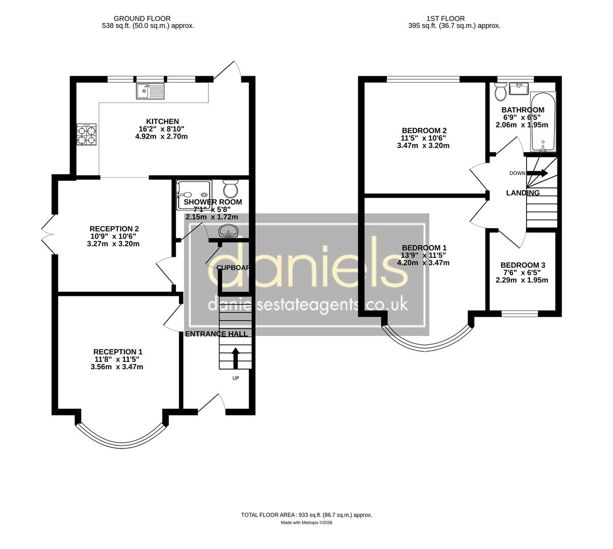 1A, Gaddesden Avenue, Middlesex floorplan