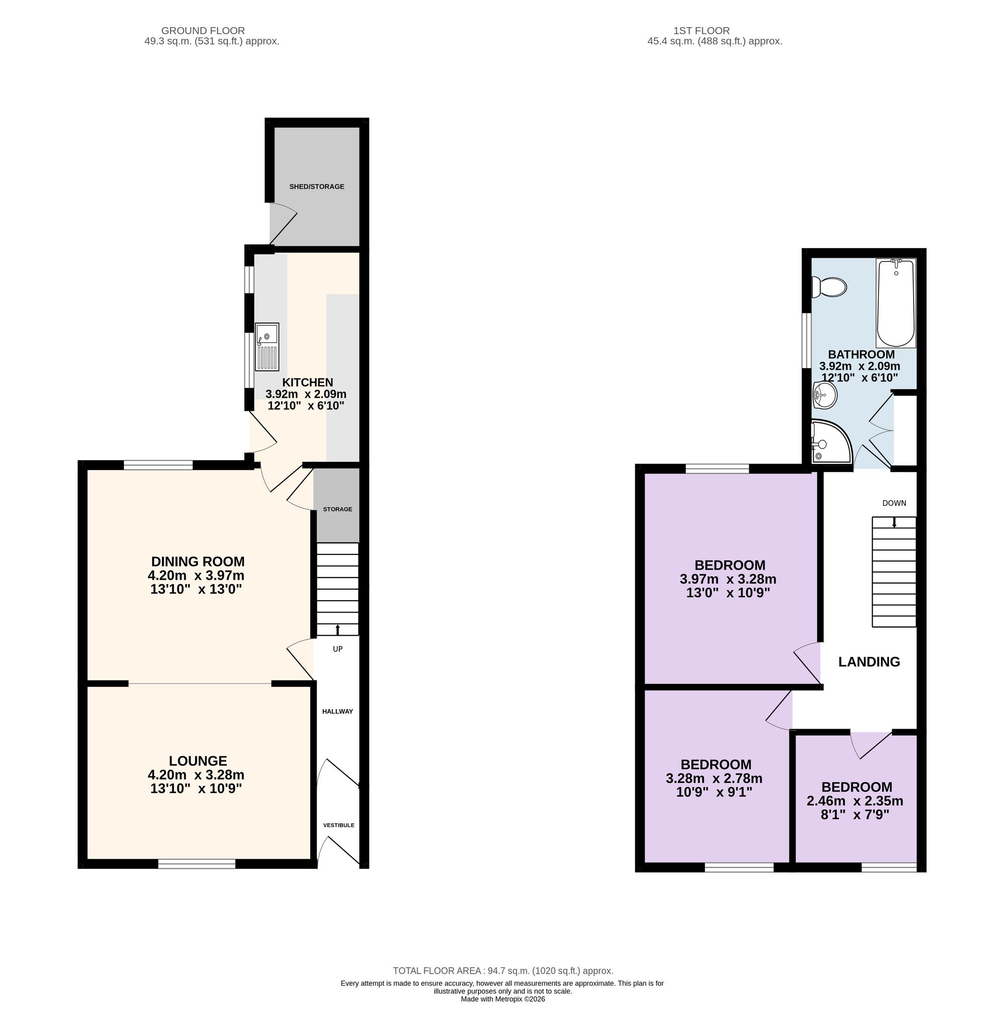 2 Regent Street, Preston floorplan