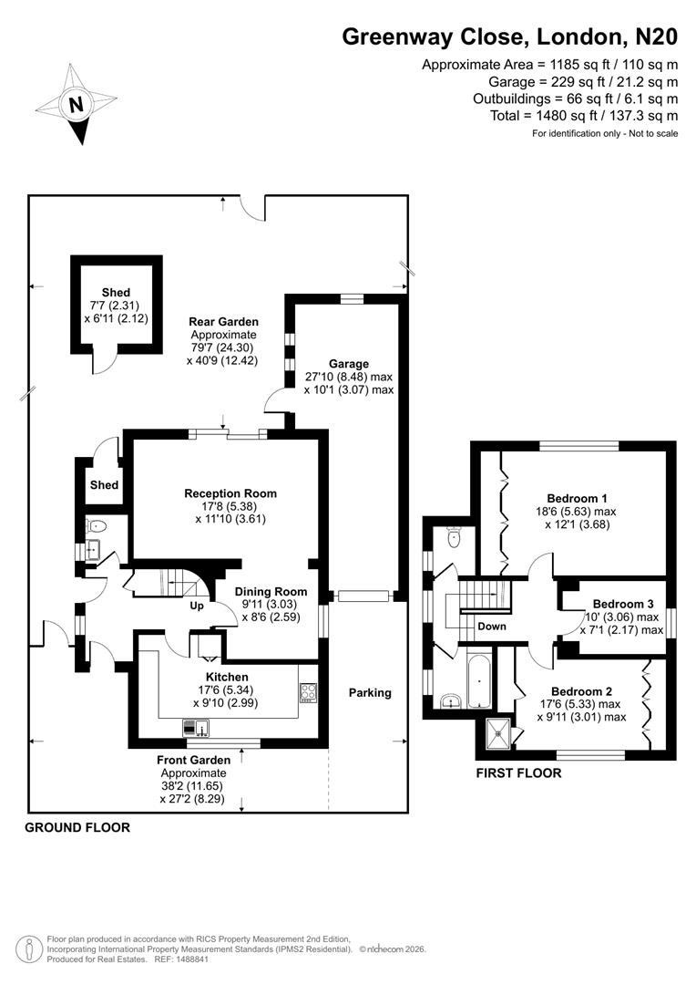 49, Greenway Close, Totteridge floorplan
