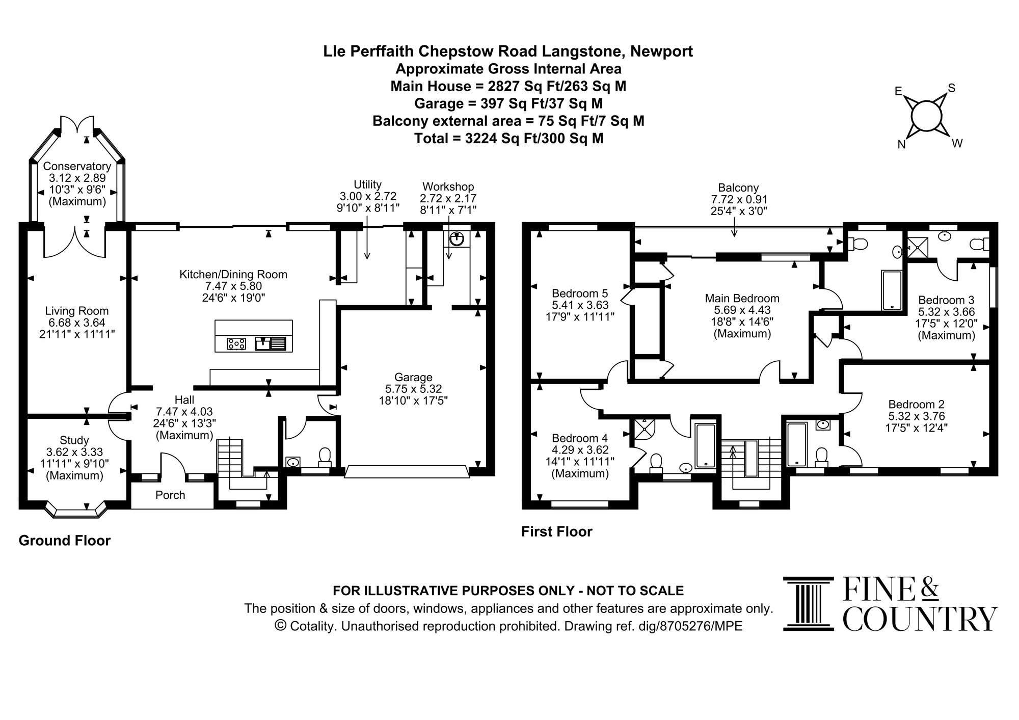 Lle Perffaith Chepstow Road, Newport floorplan
