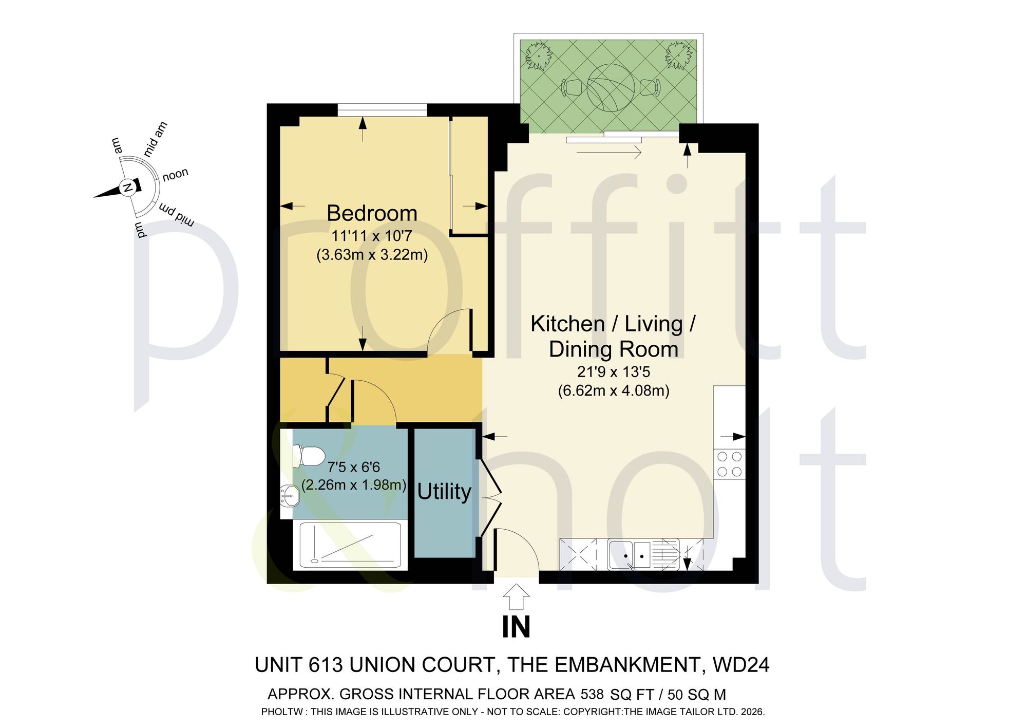 Apt 613, Union Court, Watford floorplan