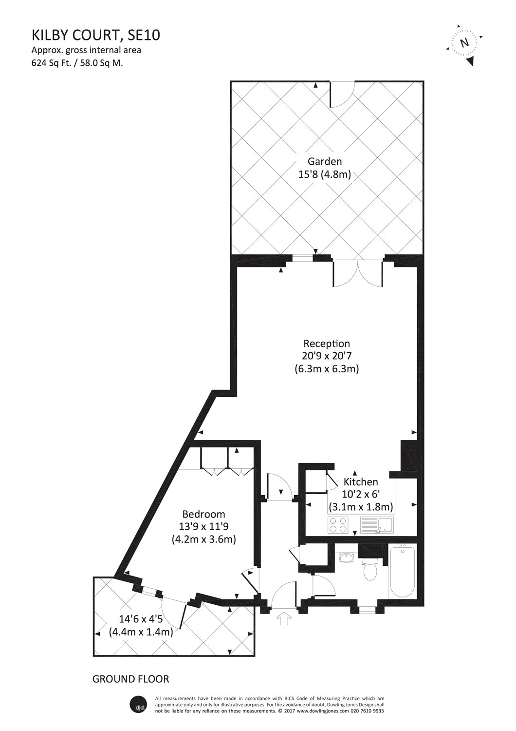 1 Bedrooms Flat to rent in Kilby Court, Child Lane, London SE10