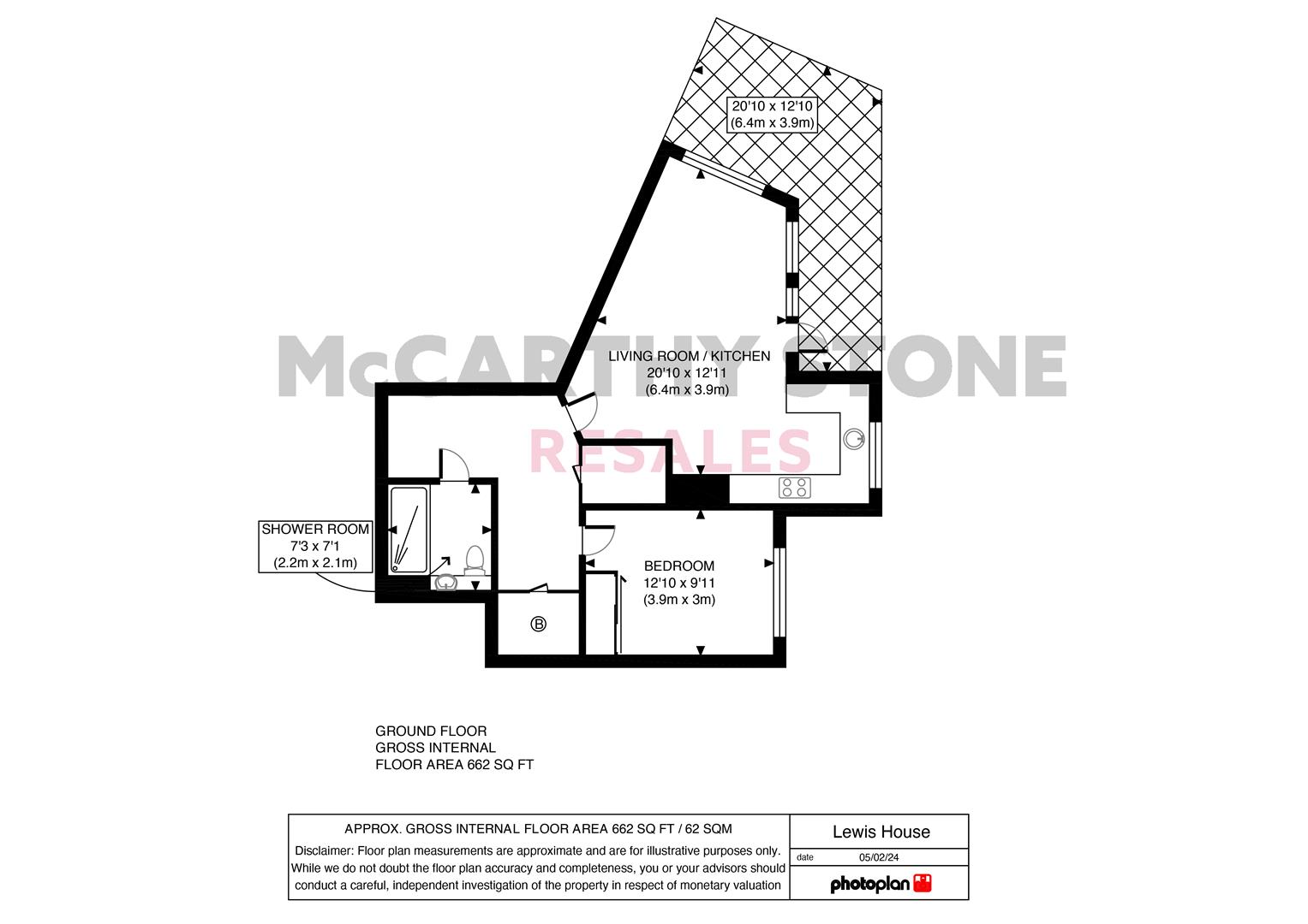 5 Lewis House, 224 Beulah Hill, London floorplan