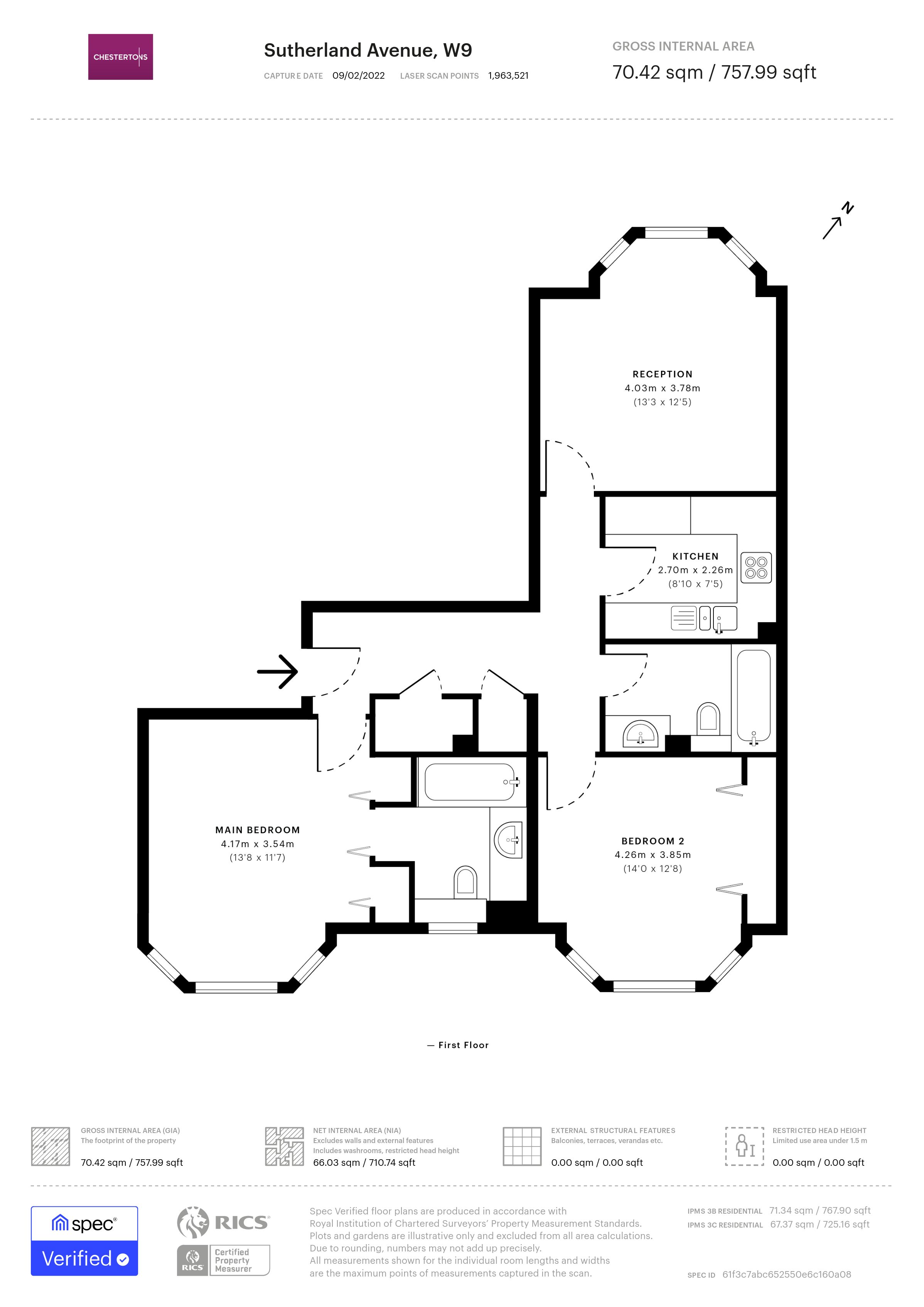 Sutherland Avenue, Warwick Avenue W9, 2 bedroom flat to rent 65150088