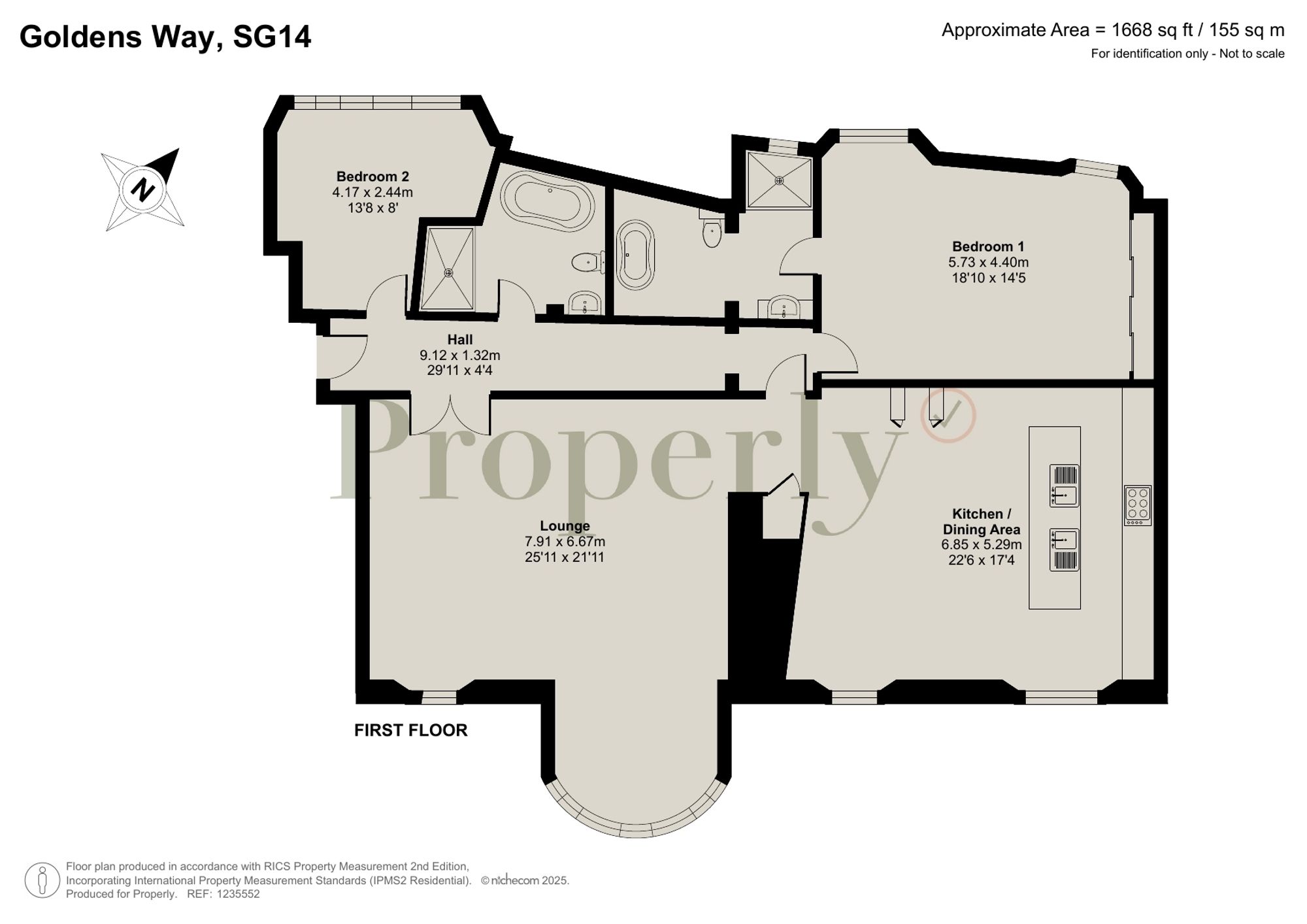 Flat 11, Goldings Hall Goldens Way Goldings, Hertford floorplan