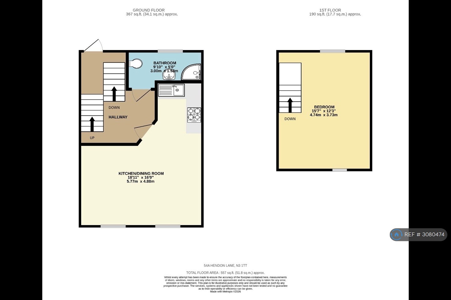 A Hendon Lane, London floorplan