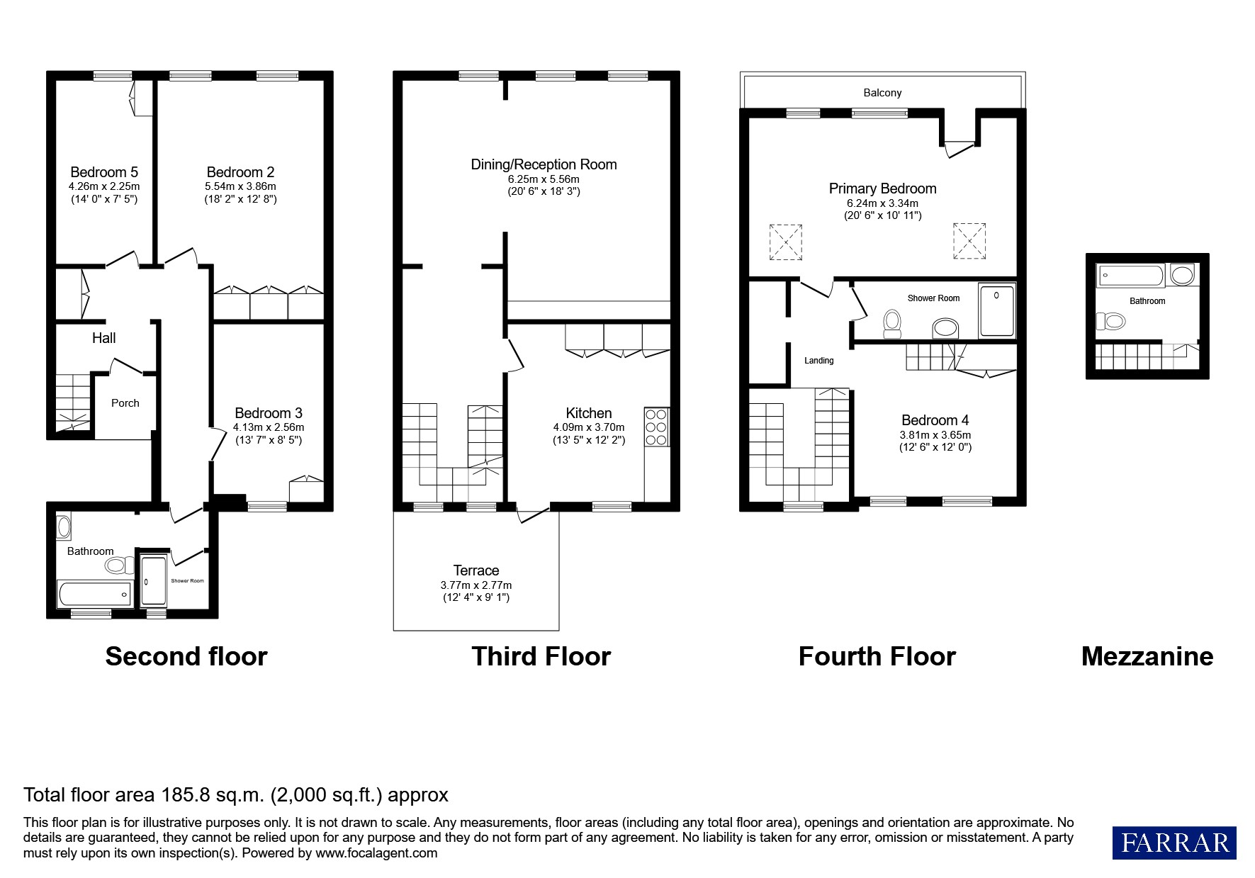 Second To Fourth Floor Maisonette, 50 Redcliffe Square, London floorplan