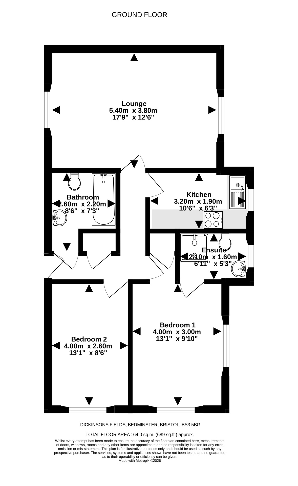 26 Dickinsons Fields, Bristol floorplan
