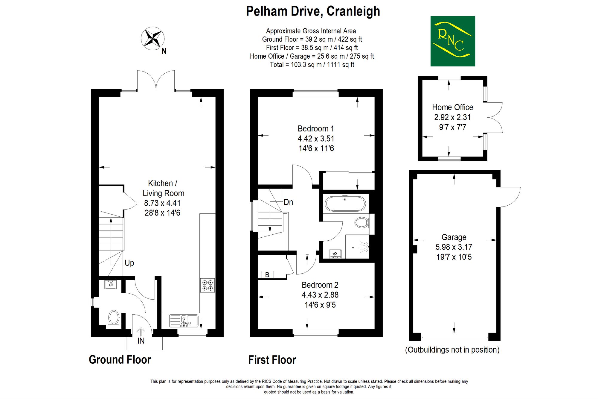 1 Pelham Drive, Cranleigh floorplan
