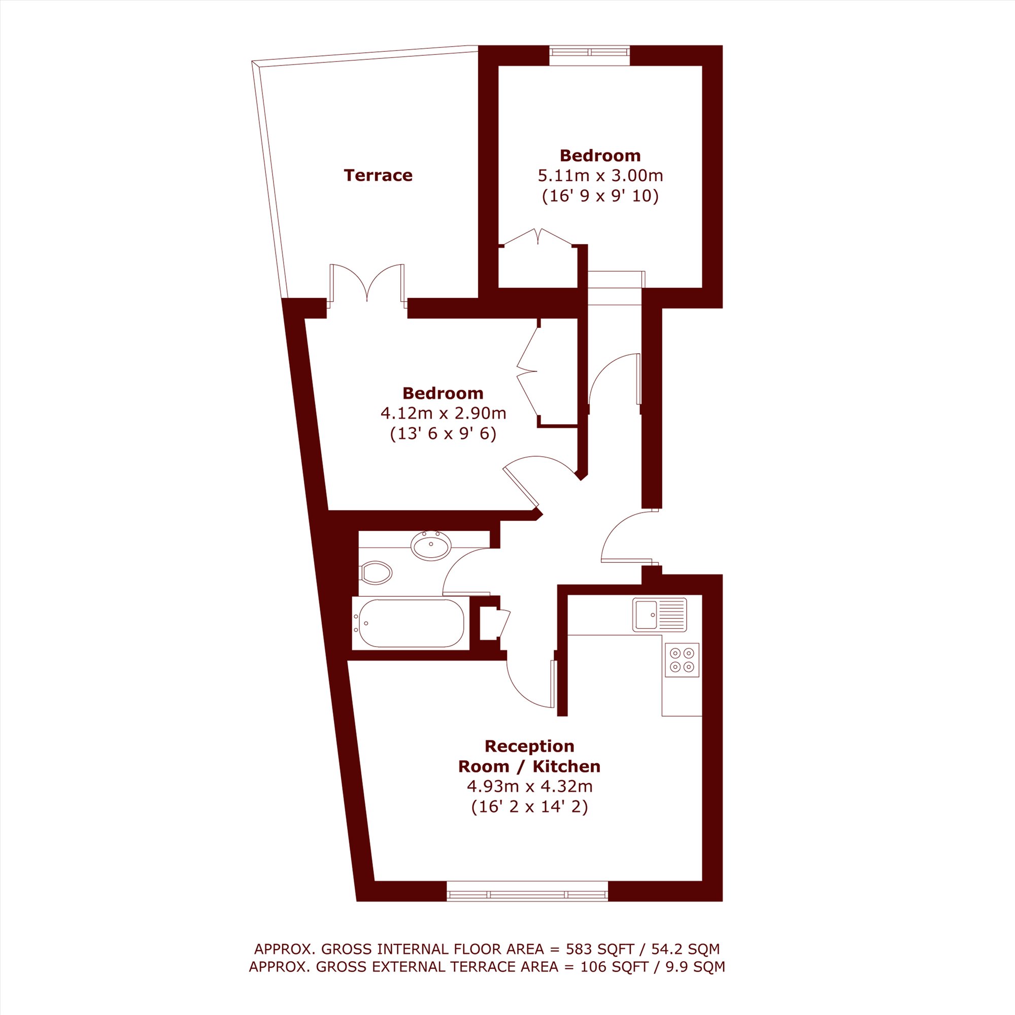 198a, Castelnau, London floorplan