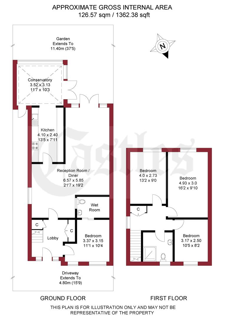 67, Rowantree Road, Enfield floorplan