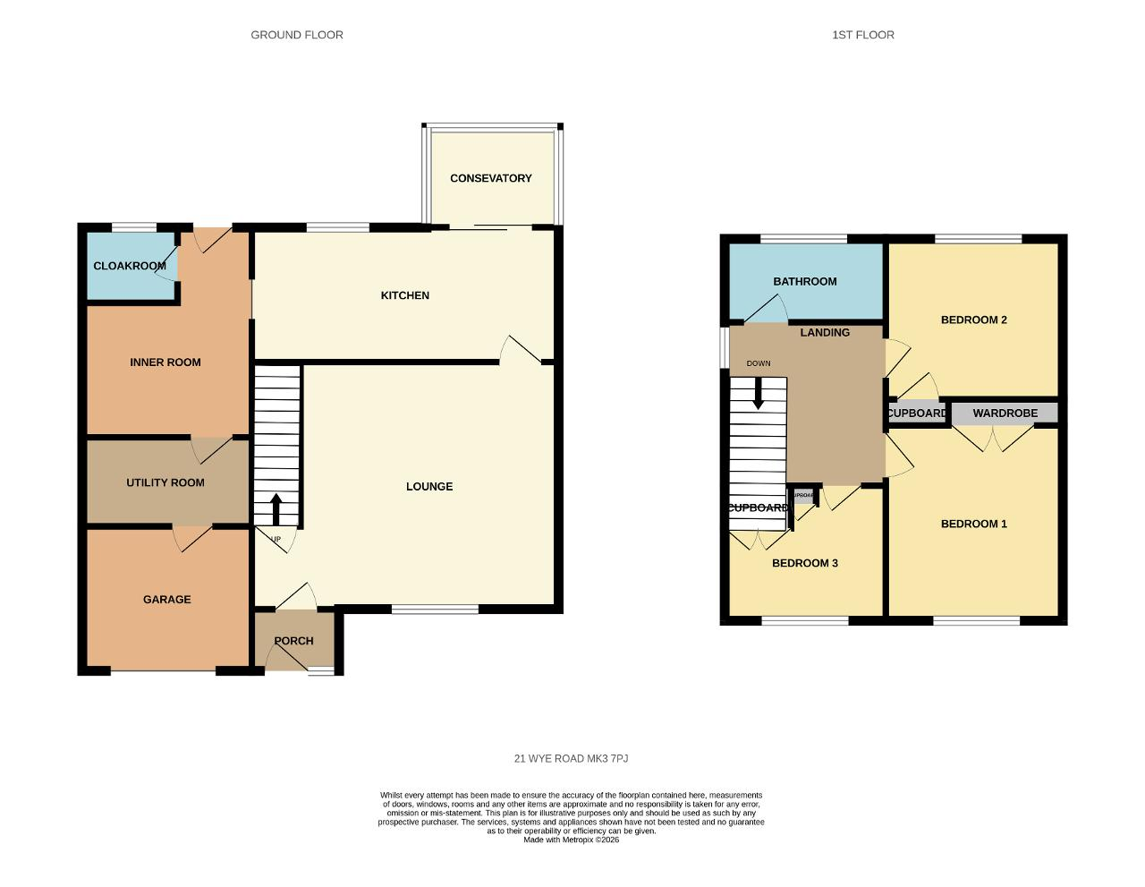 21, Wye Close, Milton Keynes floorplan