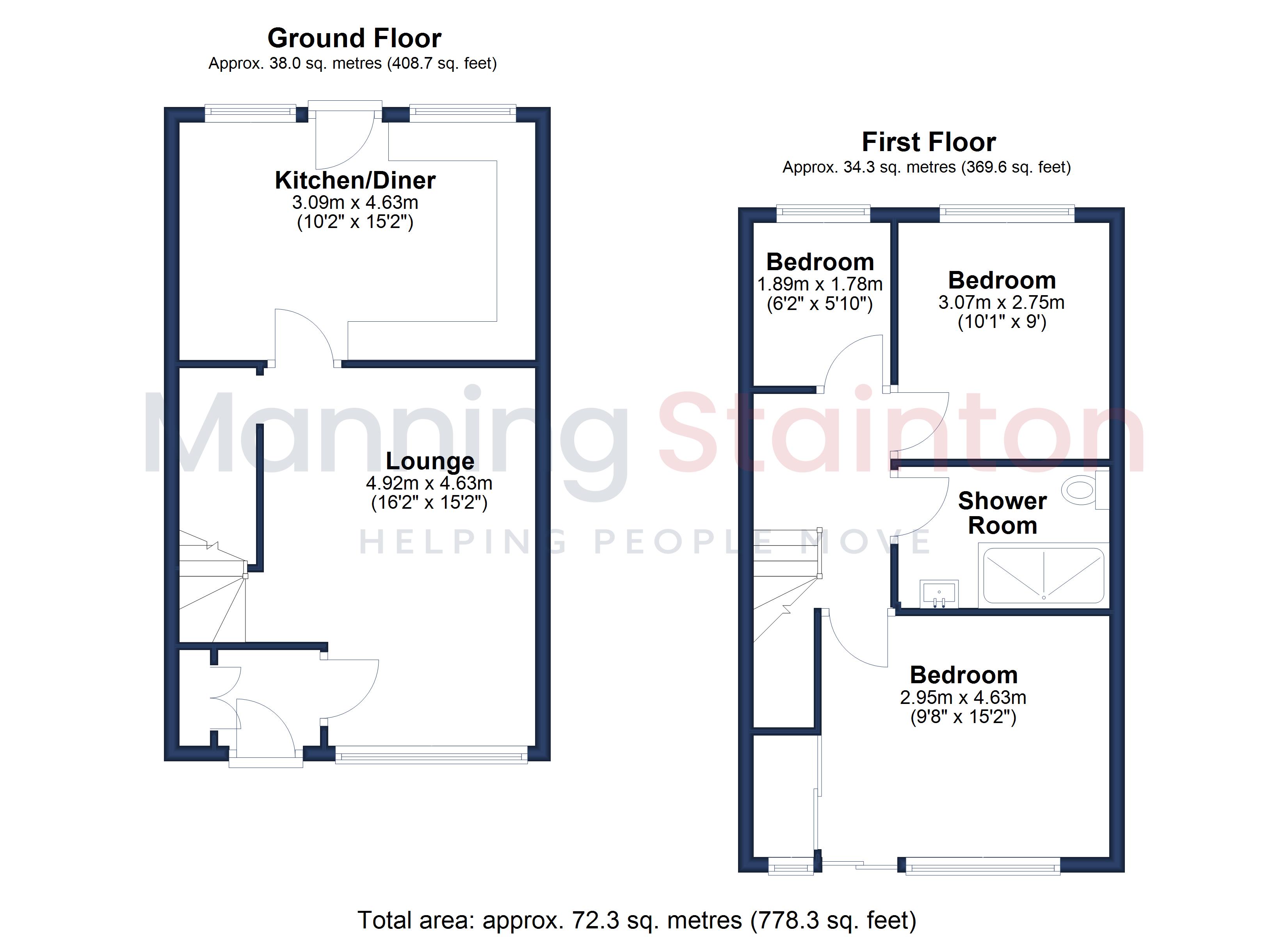 198, Valley Road, West Yorkshire floorplan