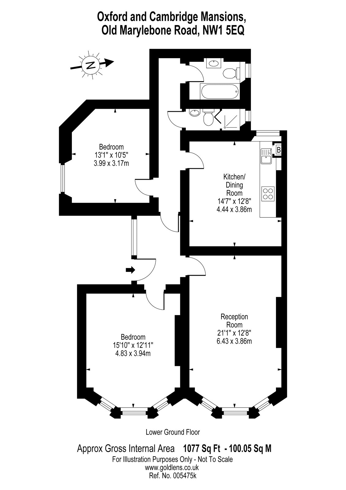 3 Bedrooms Flat to rent in Oxford & Cambridge Mansions, Old Marylebone Road NW1