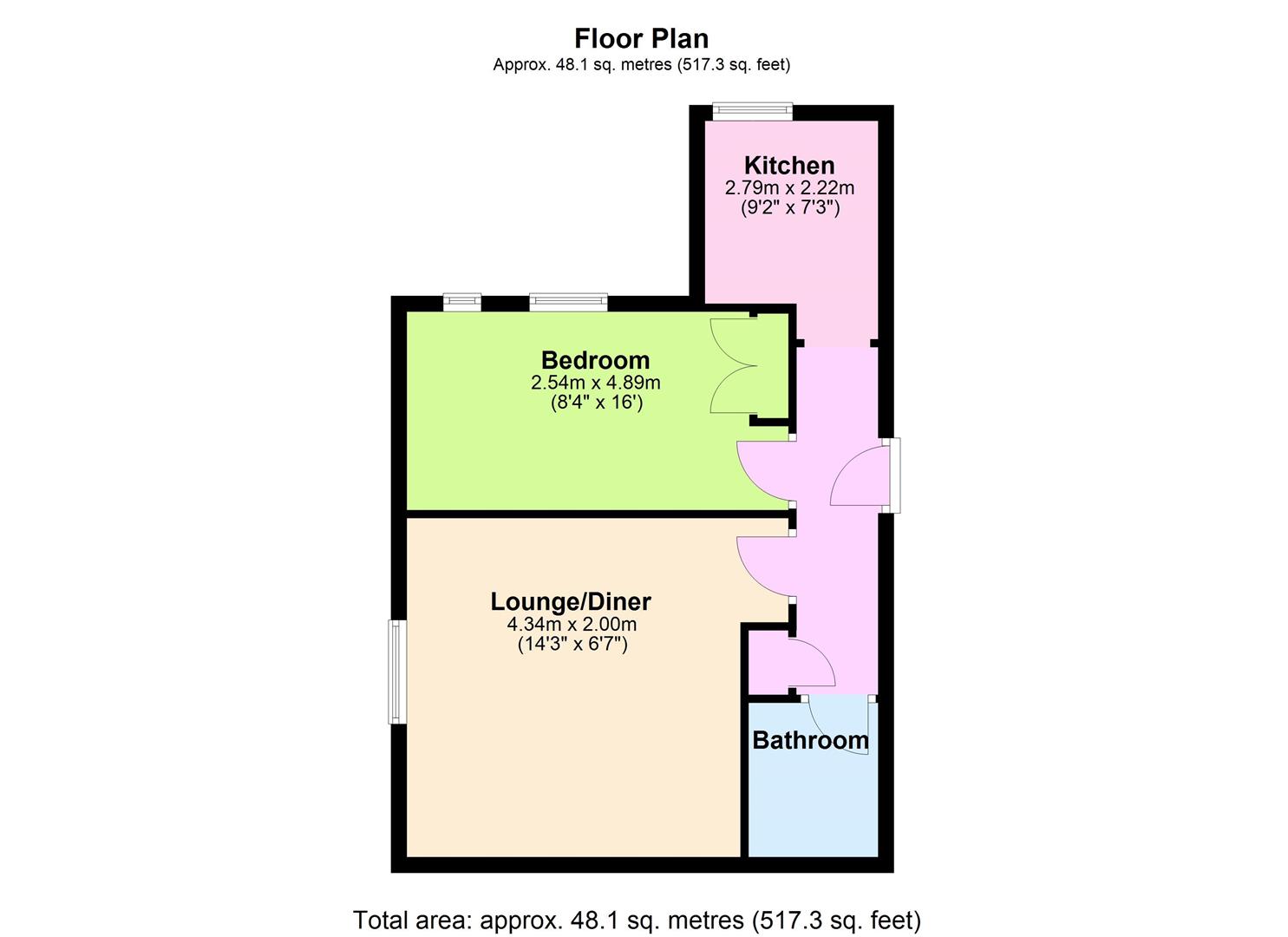 Flat 21, Jason Court, Heene Terrace, Worthing floorplan
