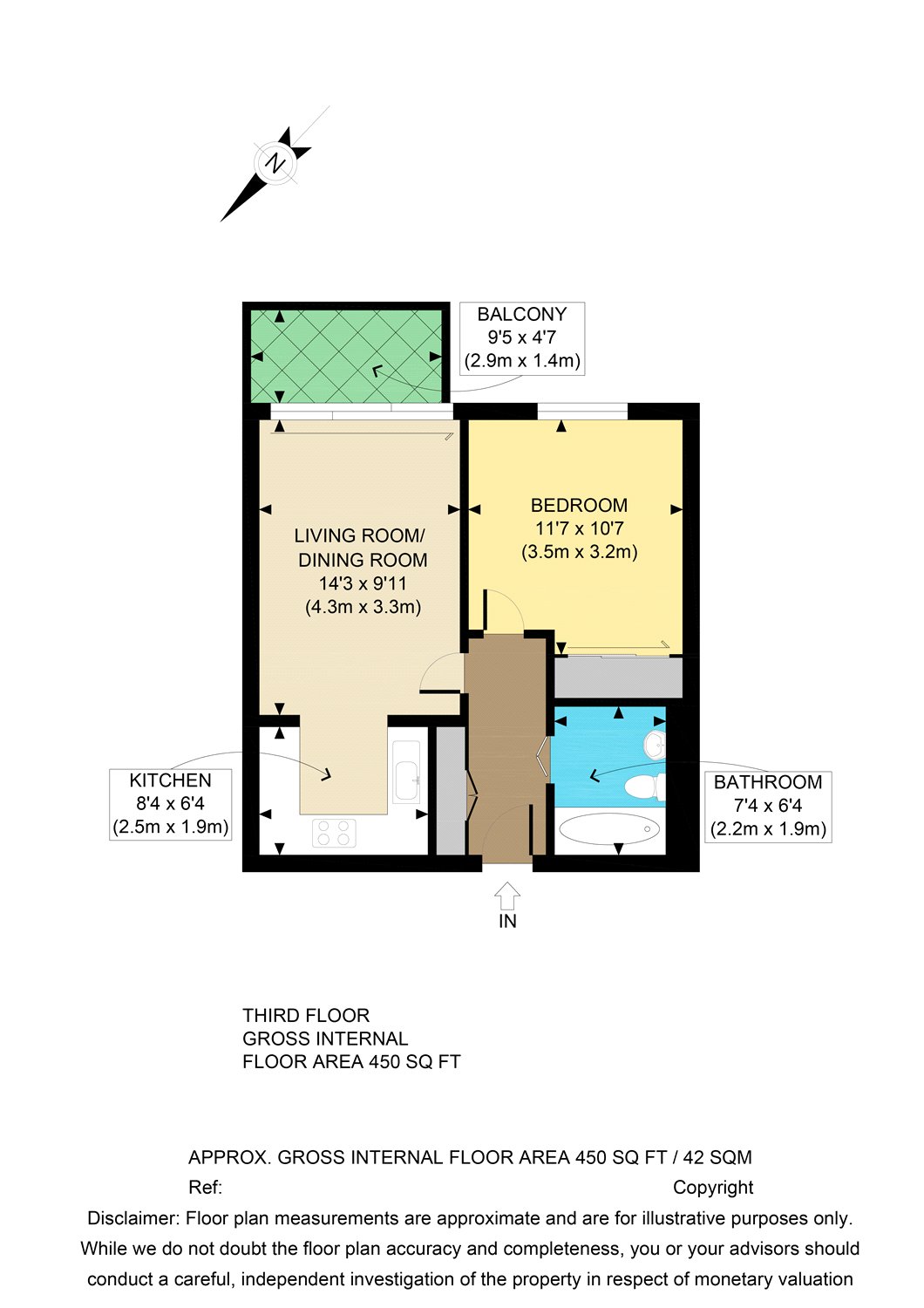 Flat 12, 8, Nelson Walk, London floorplan