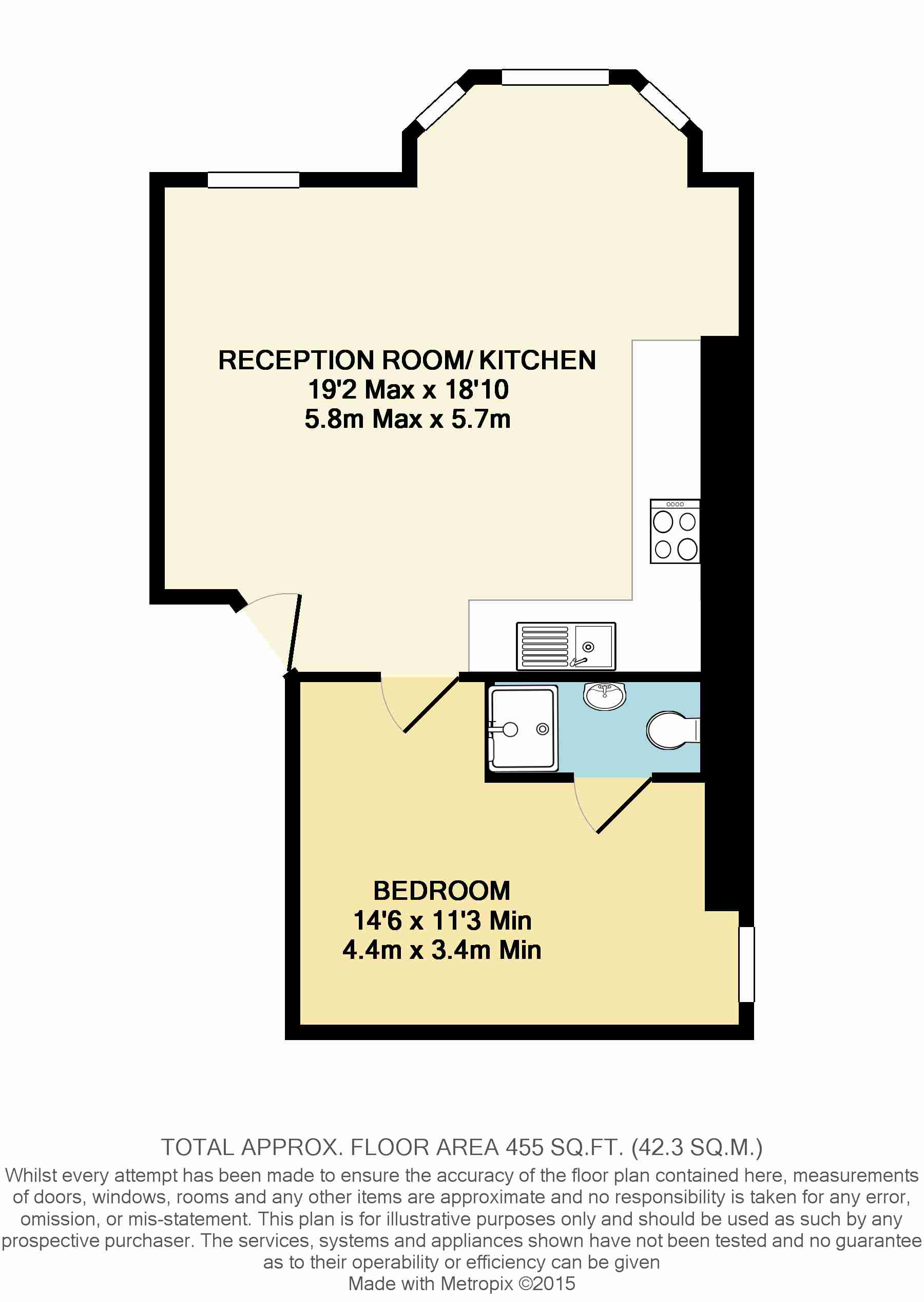 Flat D, 56, St Augustine Avenue, South Croydon floorplan
