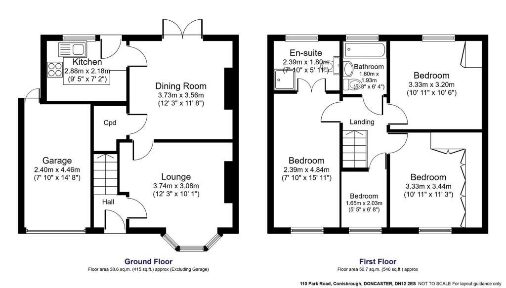 110, Park Road, Doncaster floorplan
