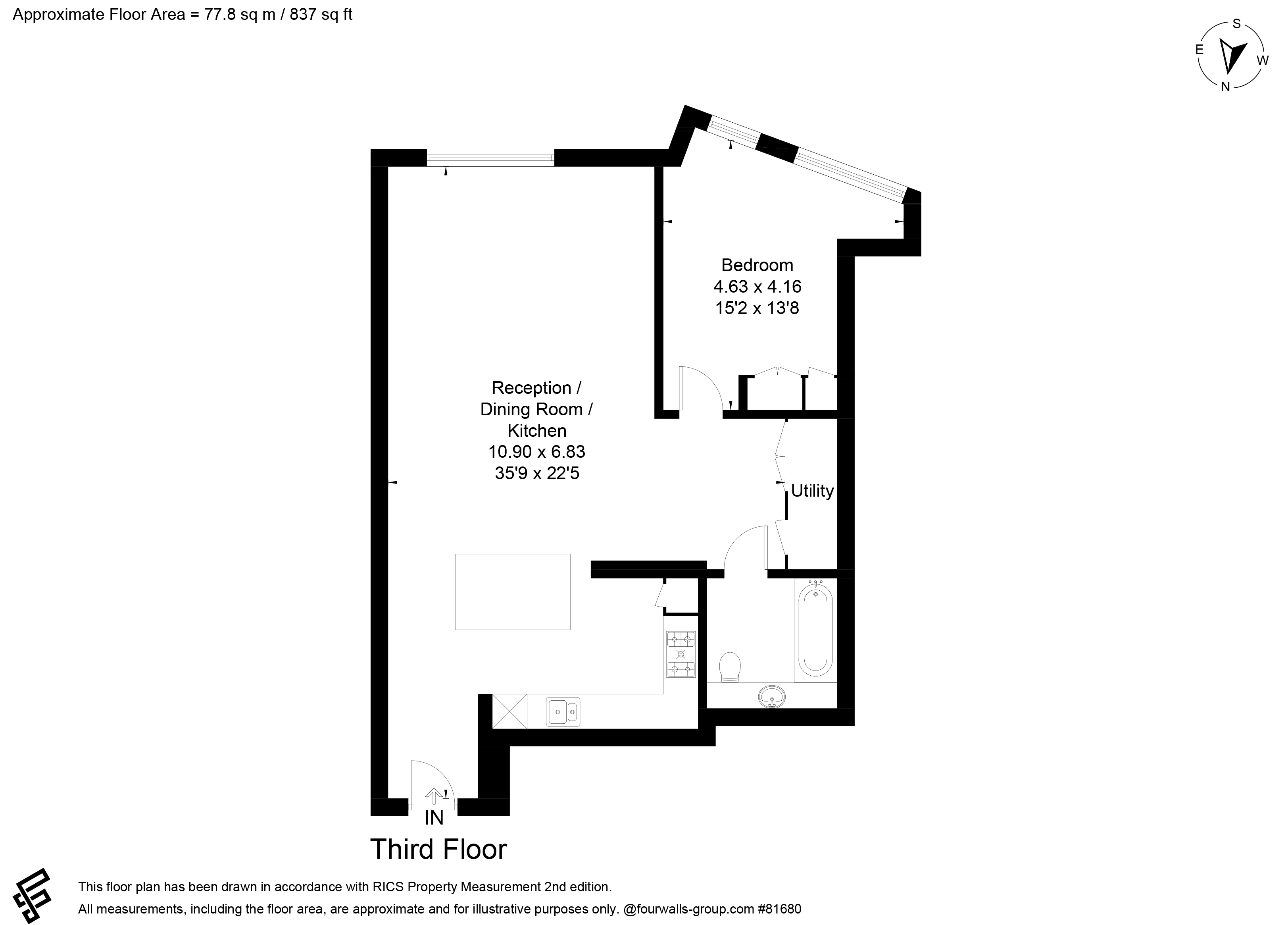 B35 Lighterman Towers, 1, Harbour Avenue, London floorplan