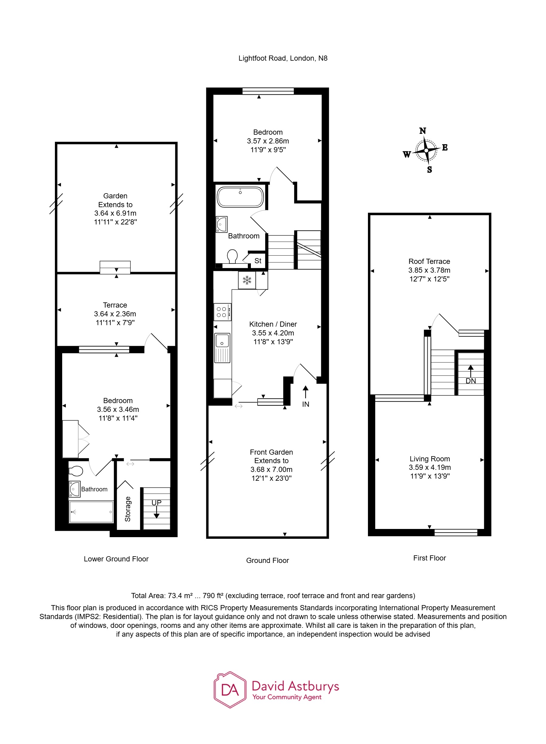 89, Lightfoot Road, Crouch End floorplan