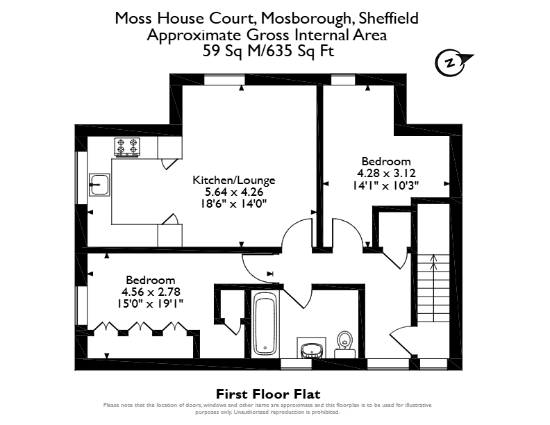 8, Moss House Court, Sheffield floorplan