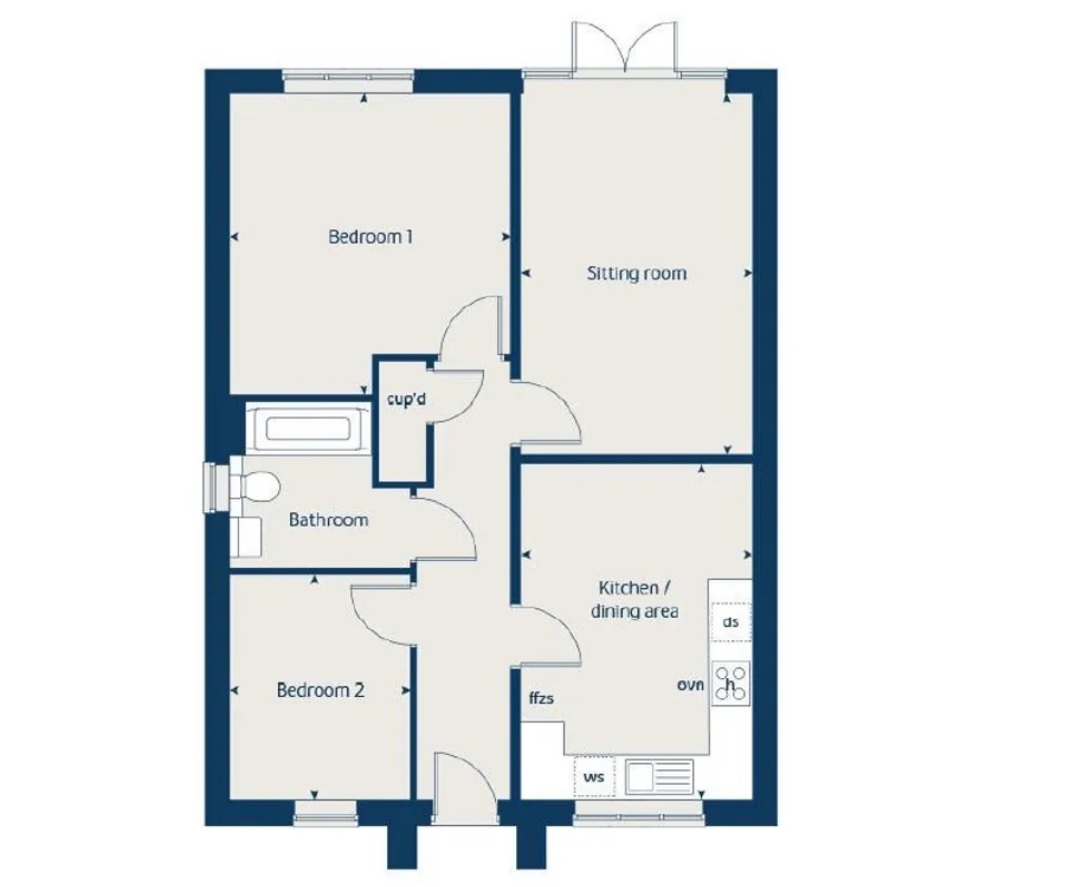 Fletchers Rise, Wombourne, Wolverhampton WV5, 2 bedroom detached